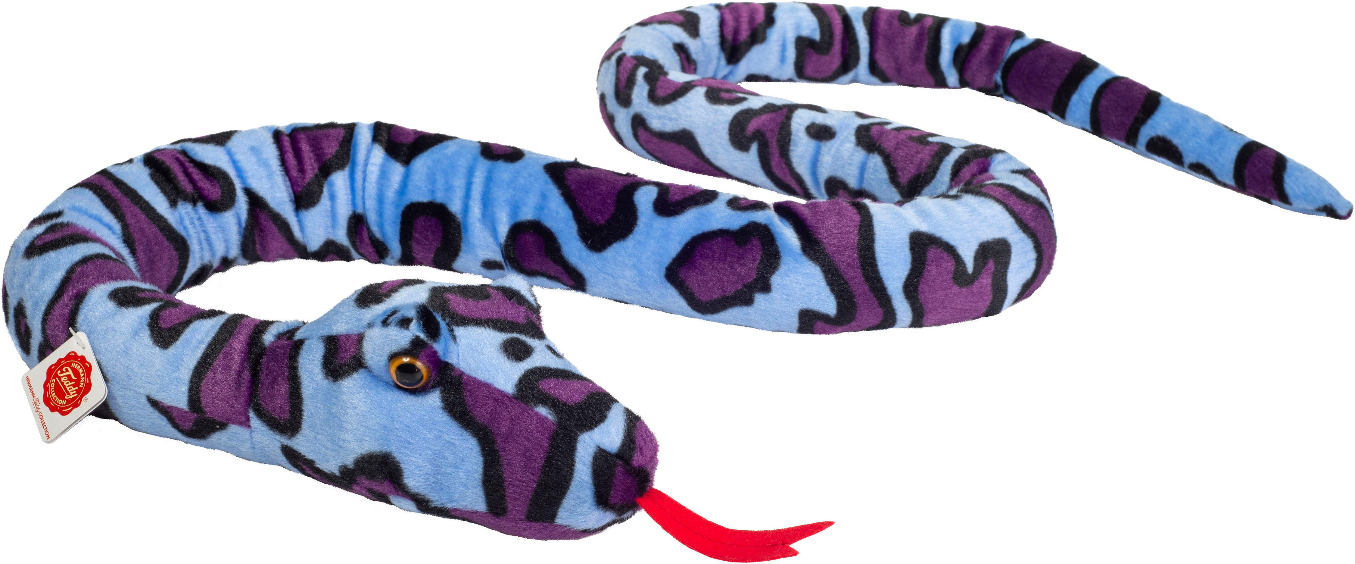 Kuscheltier Schlange, 175 cm, lila/blau