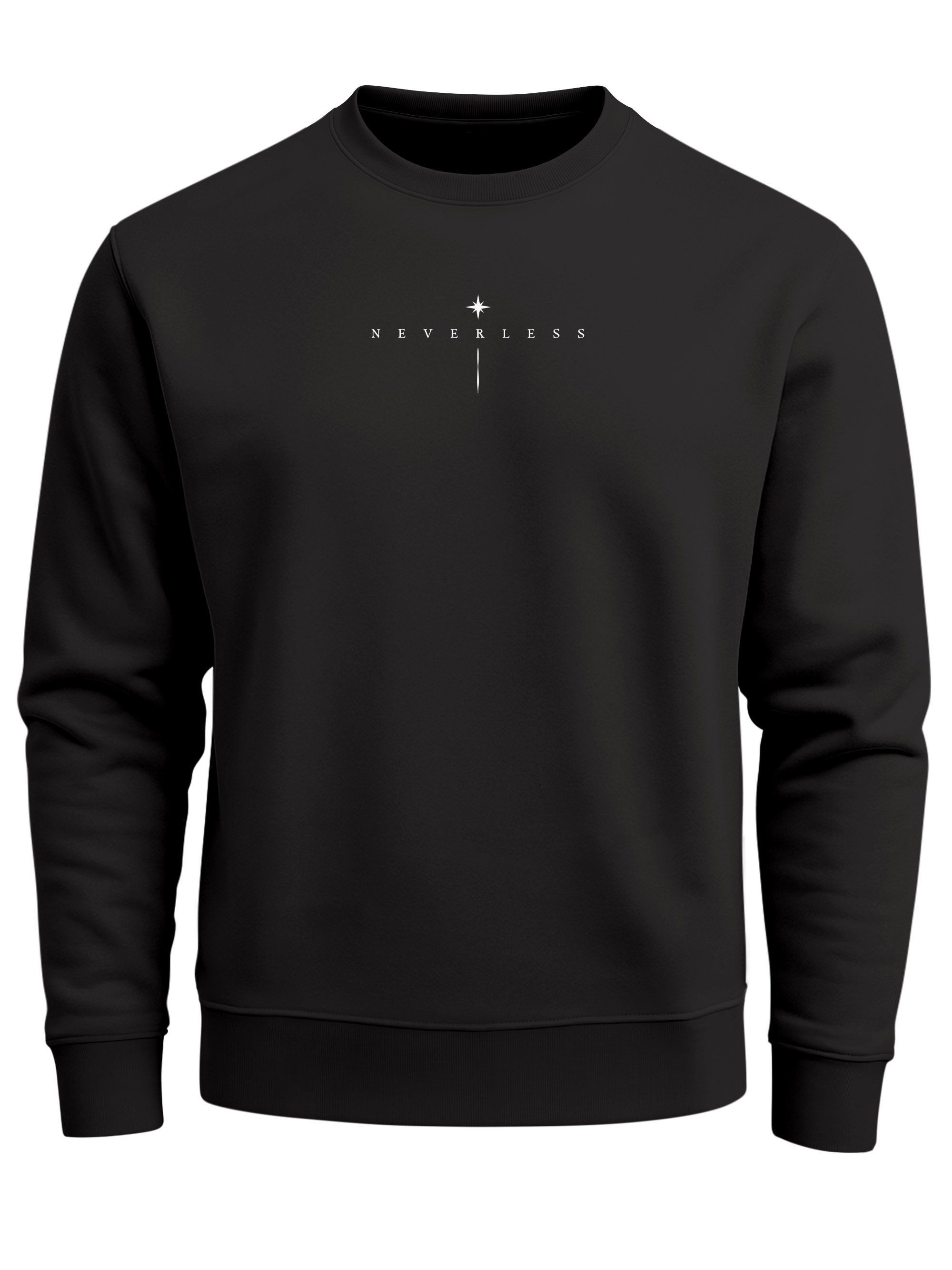 Sweatshirt Sweatshirt Herren Pullover mit Backprint Astronomie Sonne-Mond Design