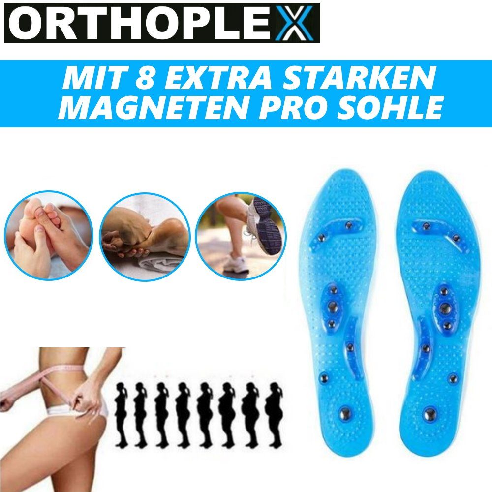 ORTHOPLEX Sohlen, Magnetische Magnet Einlegesohlen MAVURA Schuhsohlen Ergonomische Gel Einlegesohlen Massage Akupressur