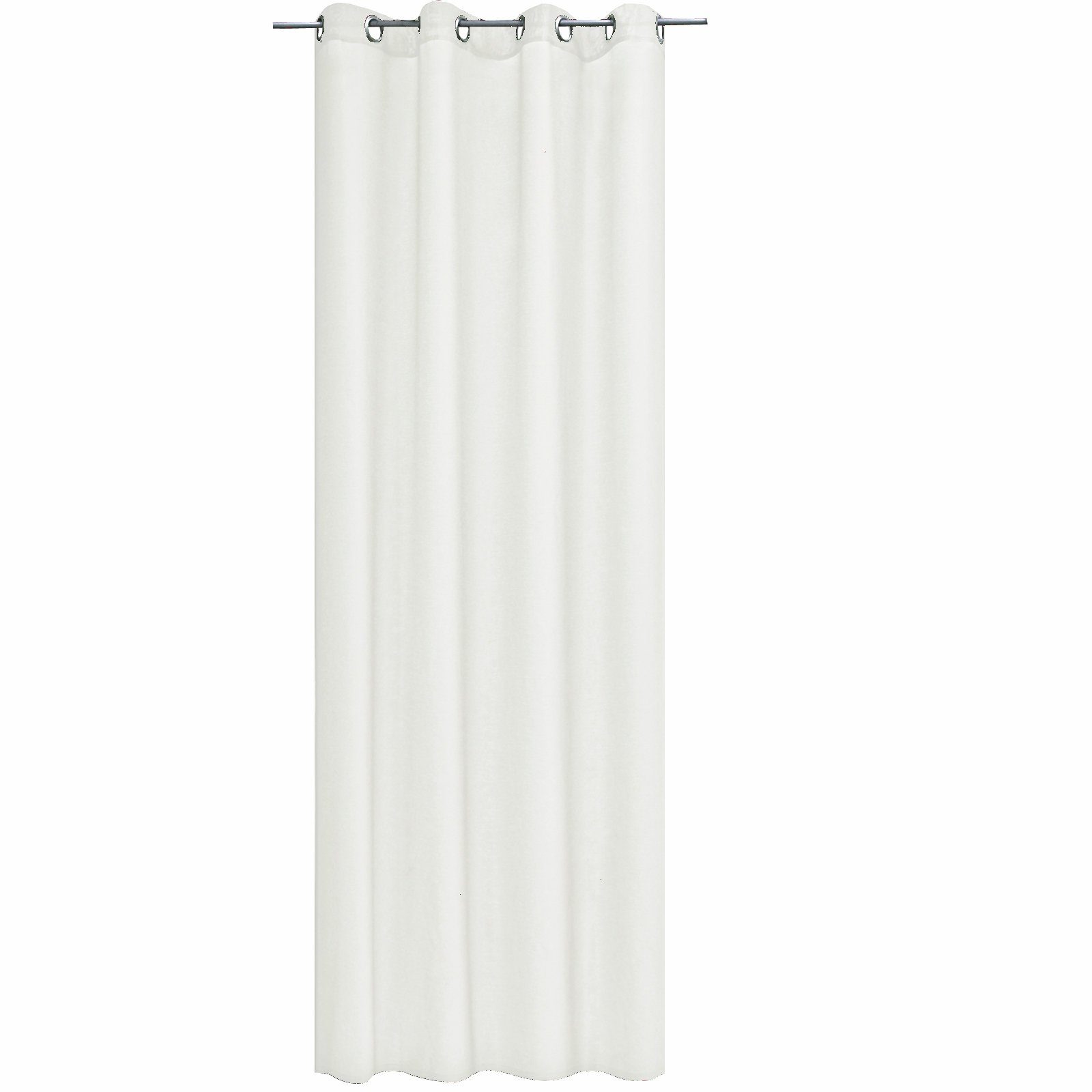 Vorhang Vorhang blickdicht, 140x245cm, Ösen, Leinenoptik, JEMIDI Weiß
