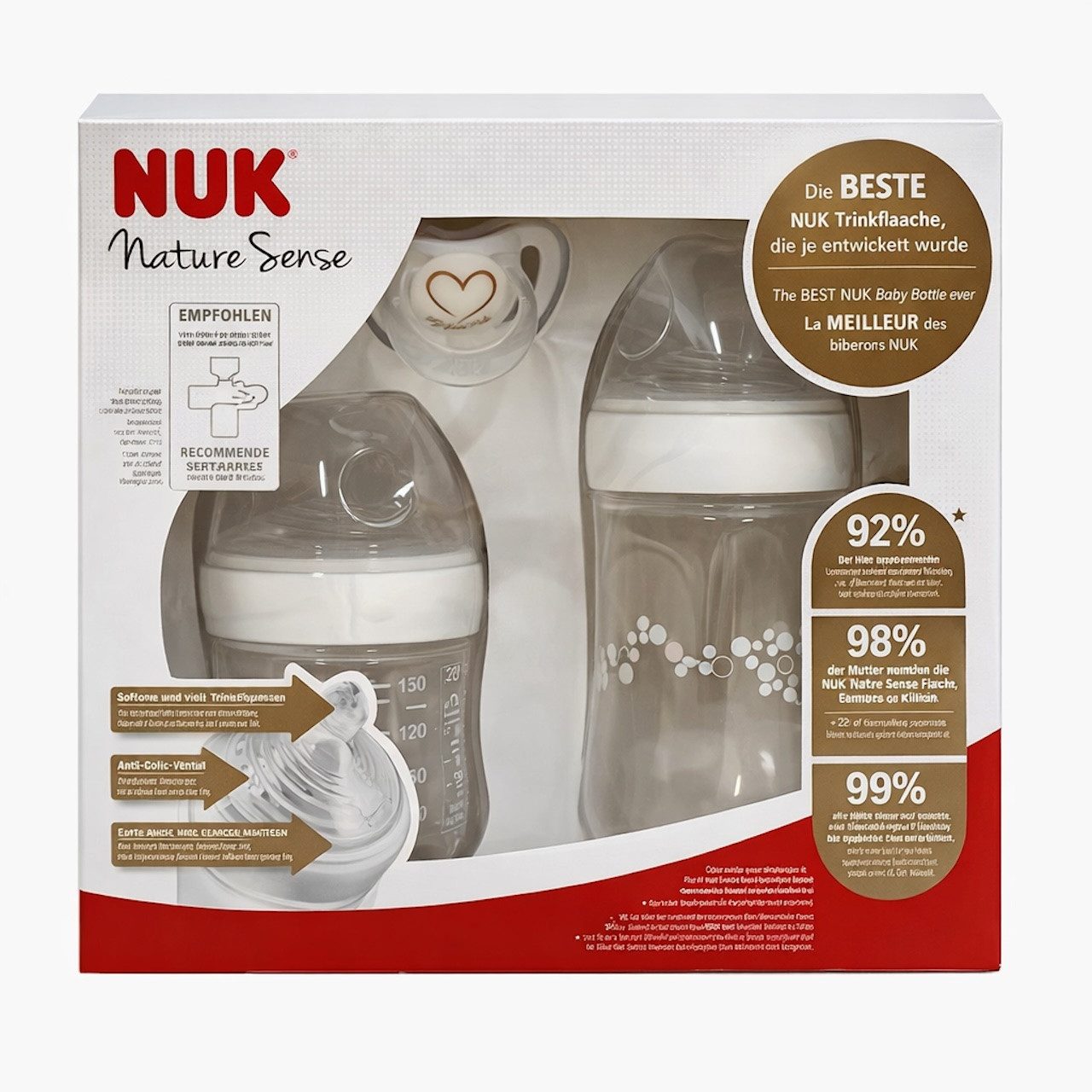 NUK Babyflasche NUK Nature Sense Babyflaschen Start Set VORTEILSPACK Ohne Verpackung