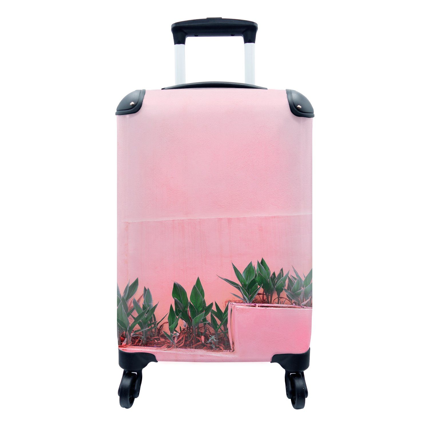MuchoWow Handgepäckkoffer Pflanzen - mit rollen, Reisekoffer - Sommer Reisetasche Farbe, 4 Handgepäck für Rollen, Trolley, Ferien