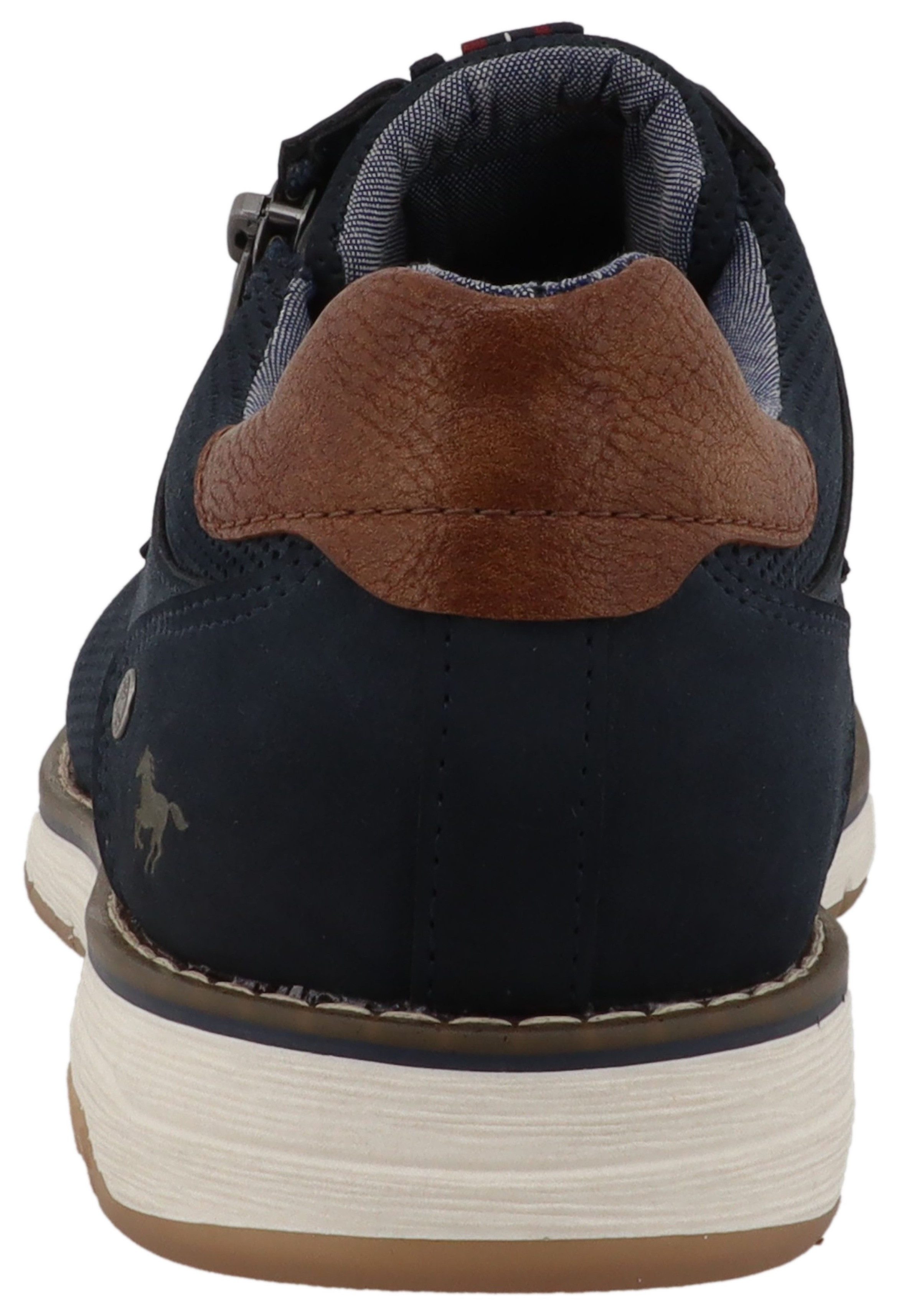 Mustang Shoes Agnese Sneaker Freizeitschuh, Halbschuh, Schnürschuh mit Kontrastbesatz