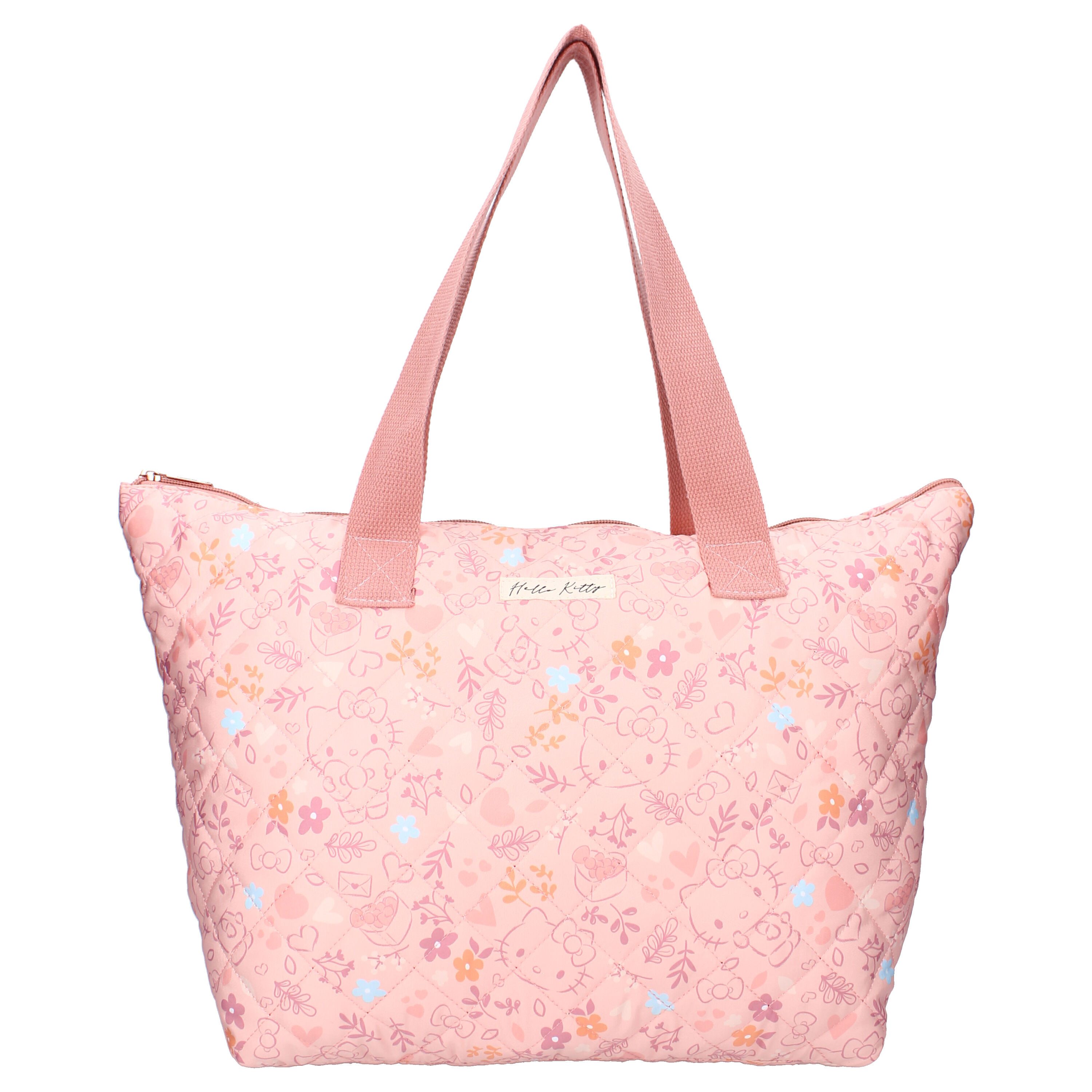 Vadobag Shopper Trendige Soft-Shopper aus der Kollektion 'Famous Floral', Wahlweise rosa Hello Kitty Shopper ODER blauer Stich Shopper