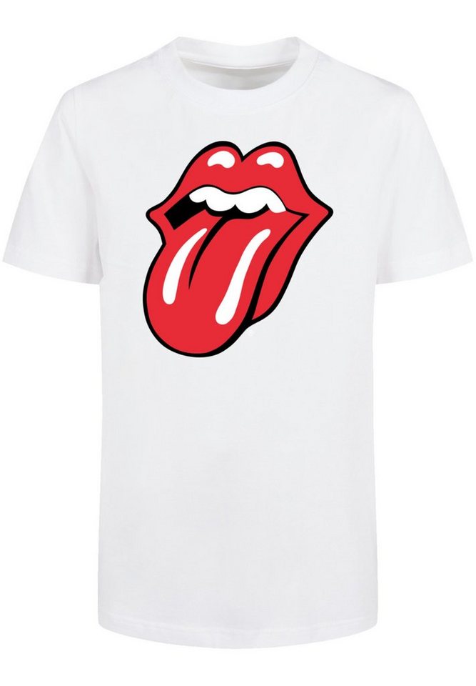 F4NT4STIC T-Shirt The Rolling Stones Classic Tongue Print, Regular Fit und  mit gerippten Rundhalsausschnitt