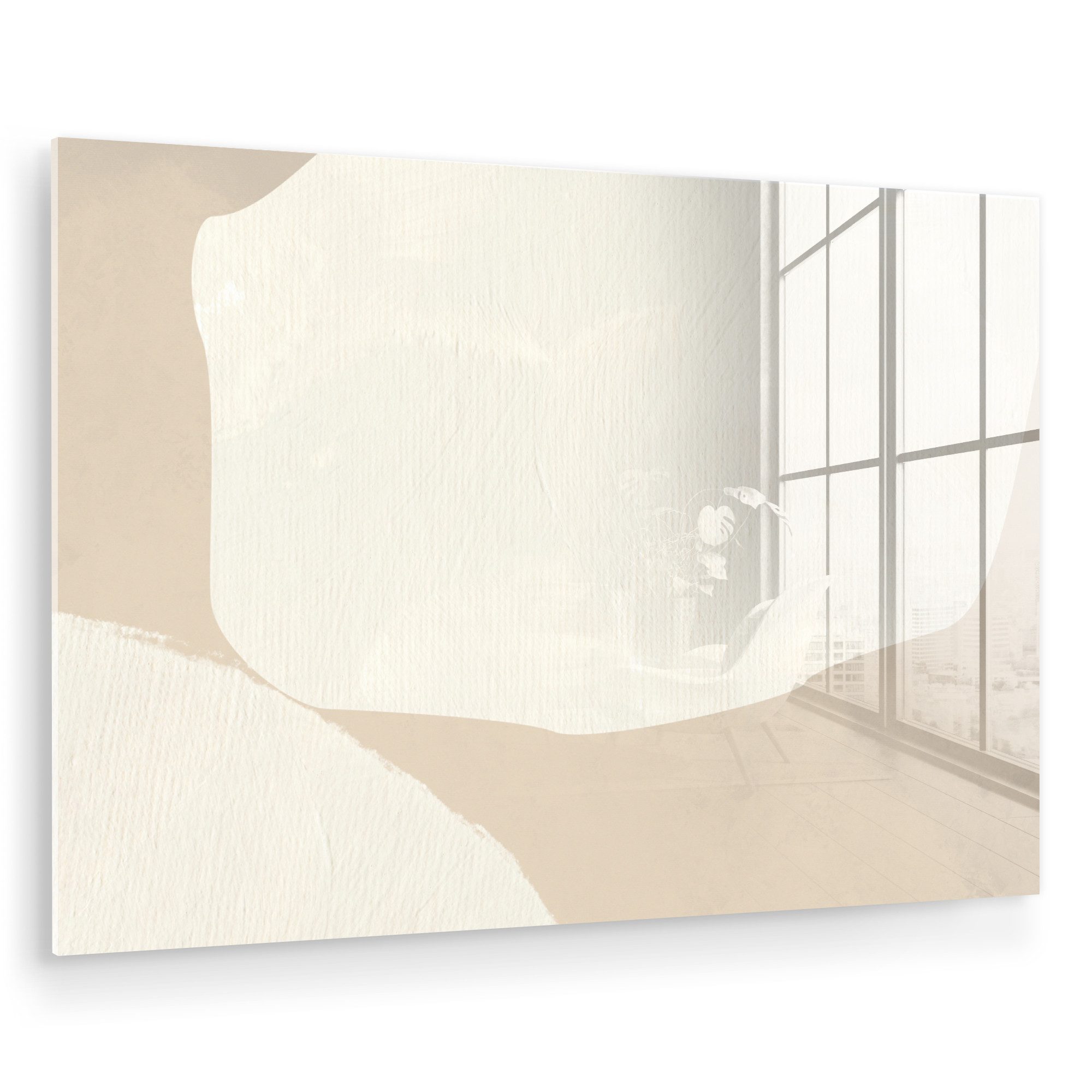 MuchoWow Acrylglasbild Beige - Abstrakt - günstig online kaufen