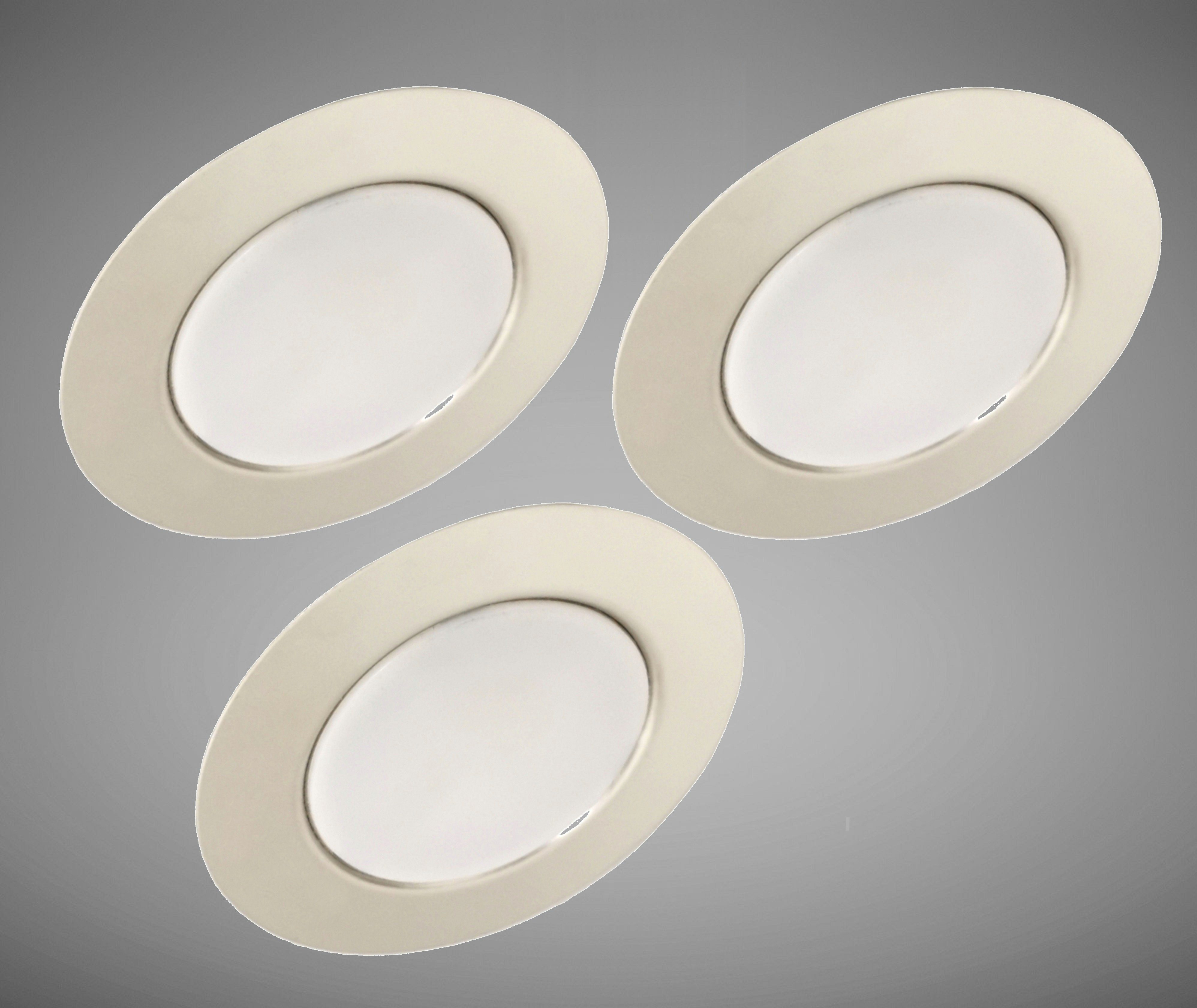 TRANGO LED Einbauleuchte, 3er Set G4E-038 LED-Möbelleuchte I 12 Volt AC/DC I Einbauleuchte I Möbeleinbauleuchte in Chrom I zum Ersetzen herkömmlicher Strahler mit MR16, G4, GU5.3 Fassung, Küche I Wohnzimmer I Schrank