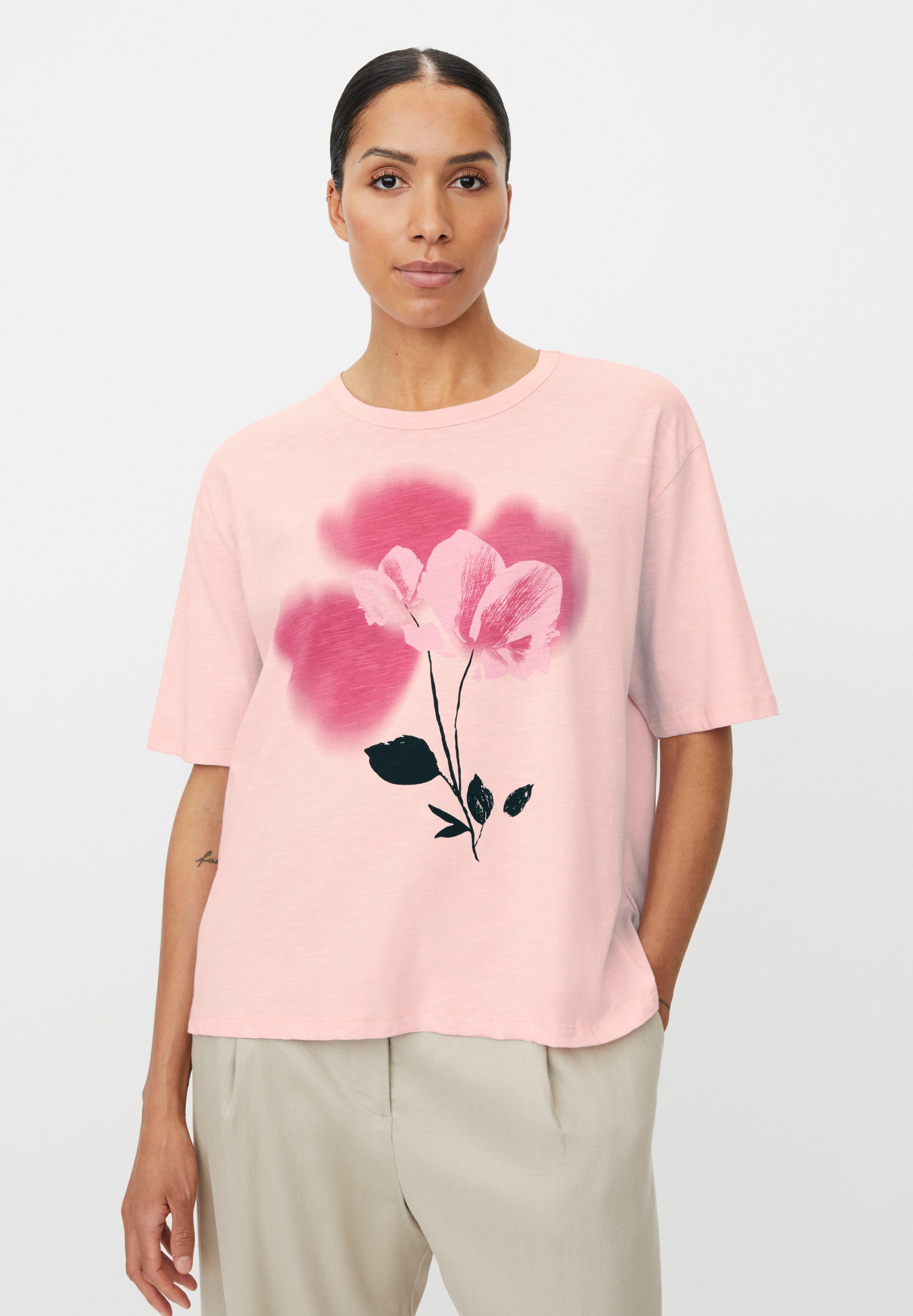 Masai T-Shirt MaDoreann Rundhalsausschnitt, kurze Schlitze