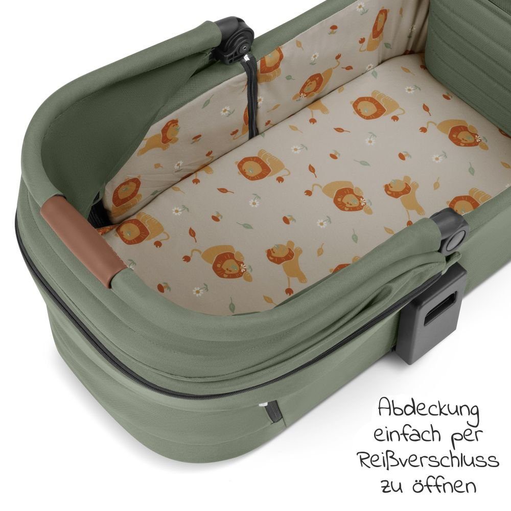 Kombi-Kinderwagen Set Design 4 Buggy Sportsitz, ABC Regenschutz Salsa 2in1 - mit Air Babywanne, Kinderwagen Olive,