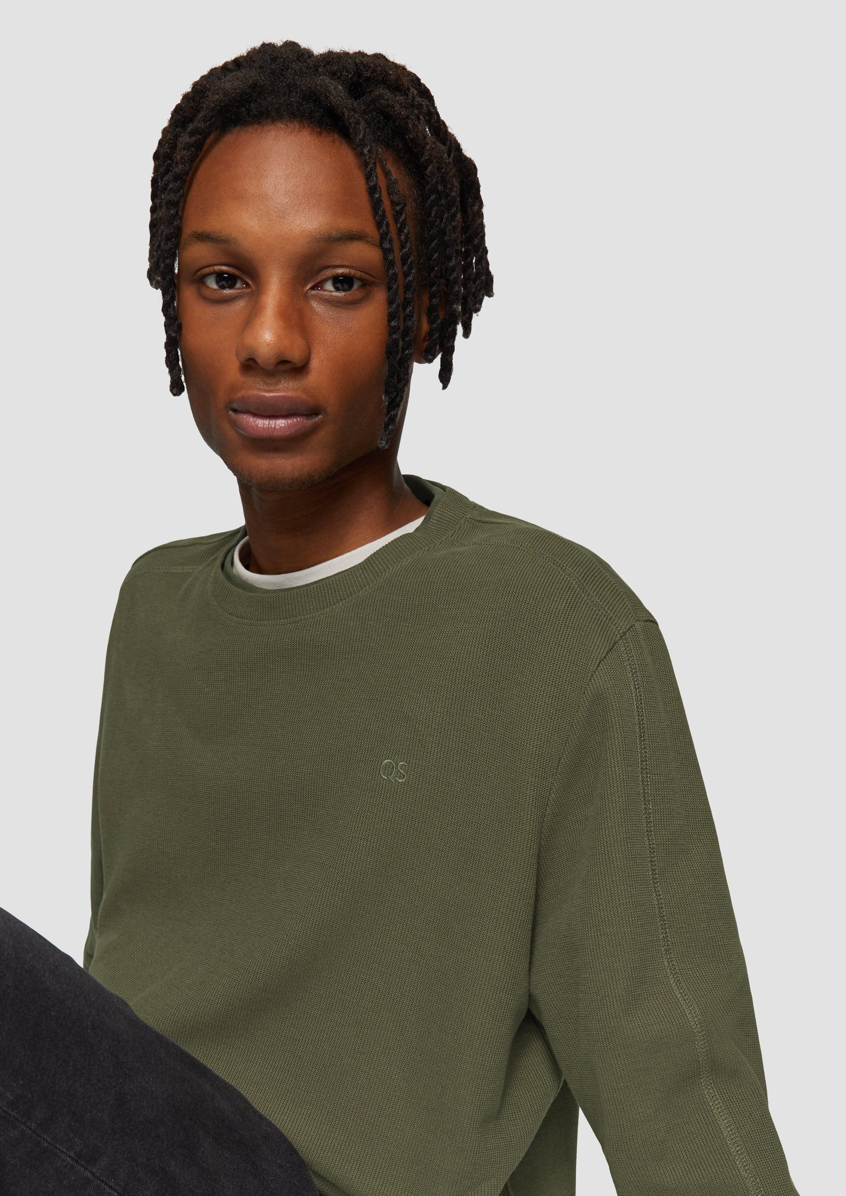 QS Langarmshirt Longsleeve mit Rippstruktur und günstig online kaufen