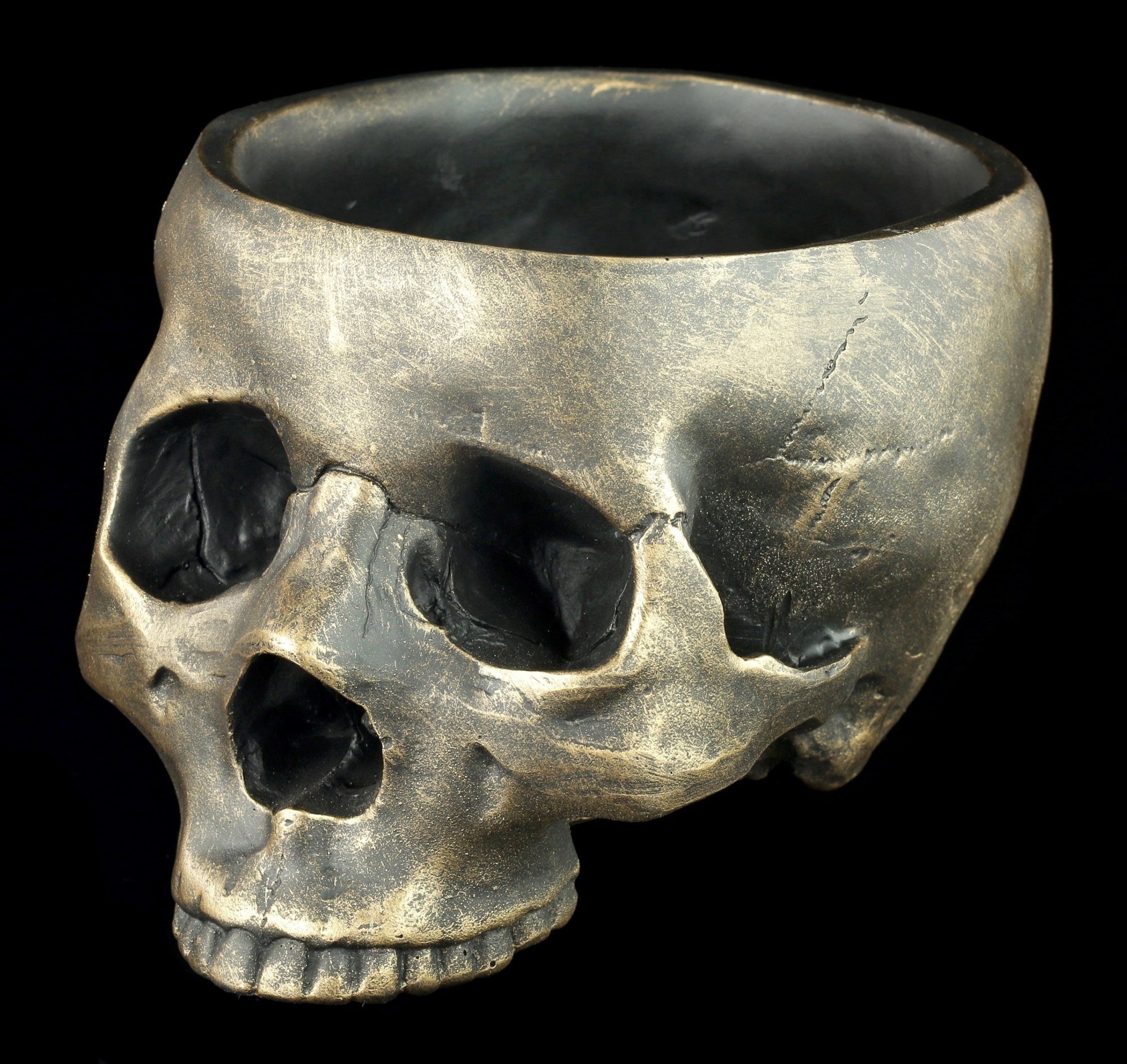 Figuren Shop GmbH Dekoobjekt Totenkopf Schale - Fantasy Gothic Deko Halloween