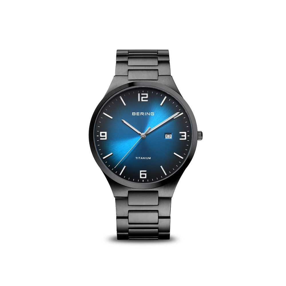 Quarzuhr Bering Classic schwarz gebürstet 15240-727 15240-727