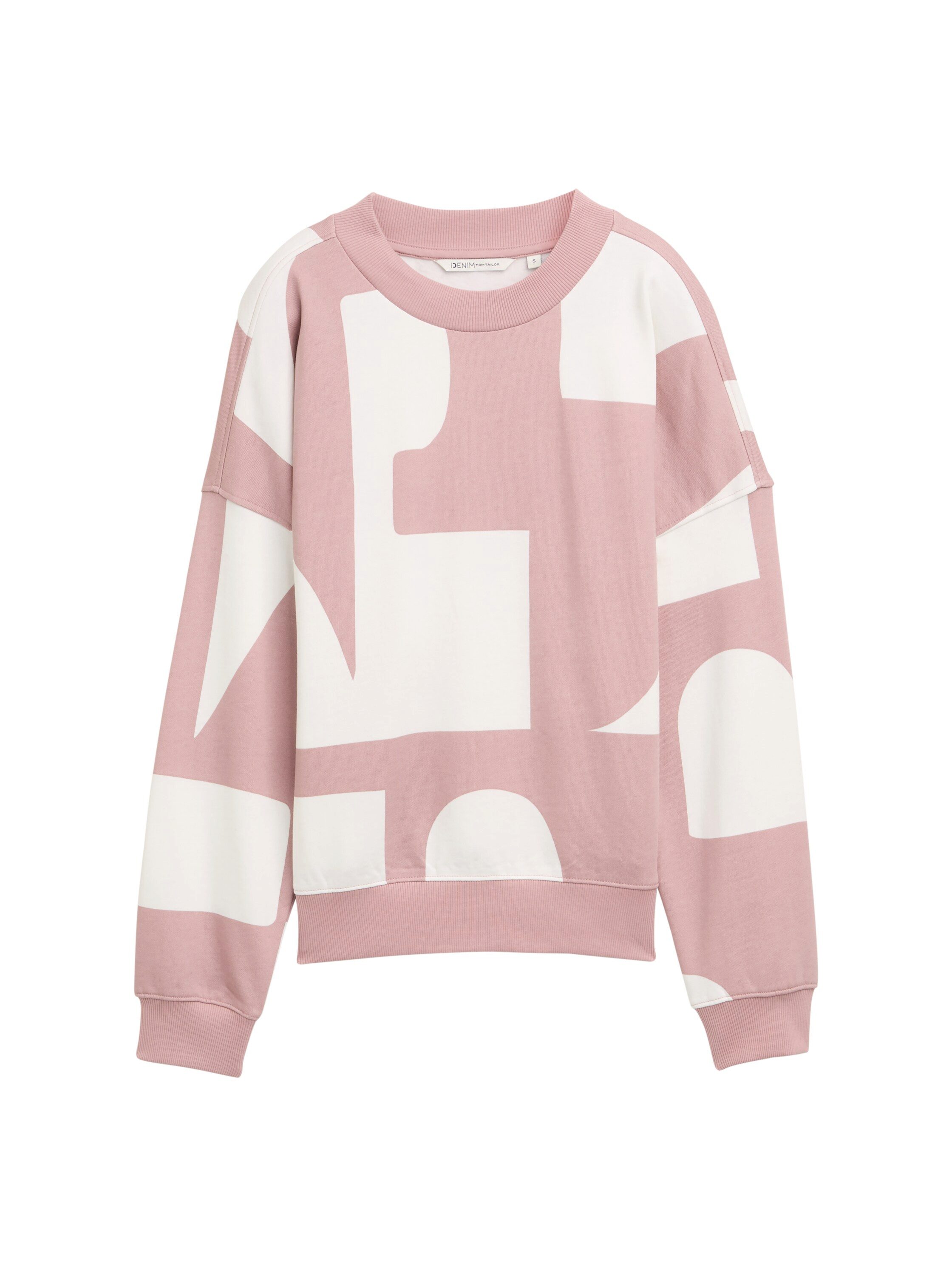 TOM TAILOR Denim Sweatshirt mit All-Over Print günstig online kaufen