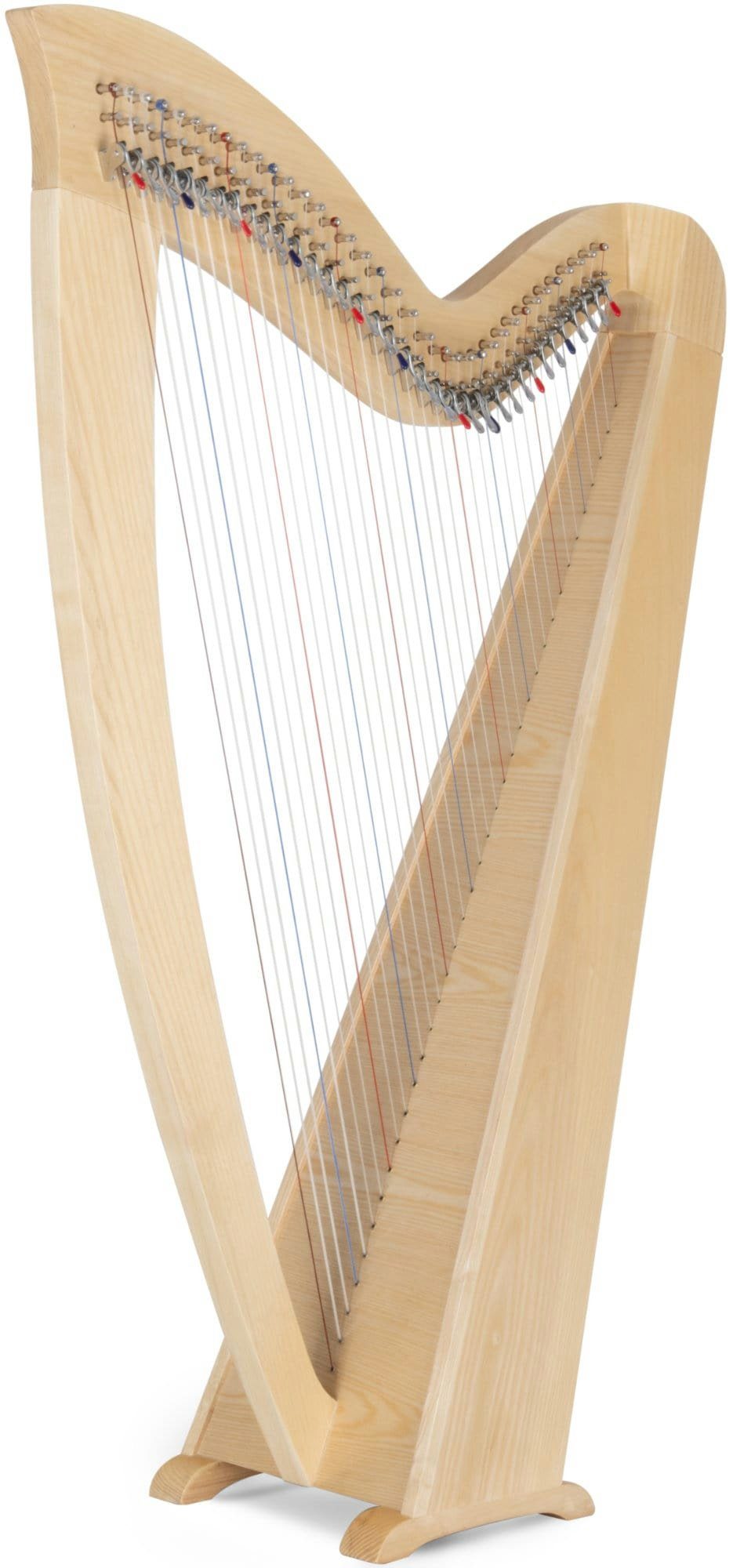 Classic Cantabile Konzertgitarre Classic Cantabile K-36 AW Keltische Harfe 36 Saiten, Inkl. Tasche, 2 Stimmschlüssel, Celtic Harp aus Eschenholz - Es-Dur gestimmt - Mit Halbtonmechanik