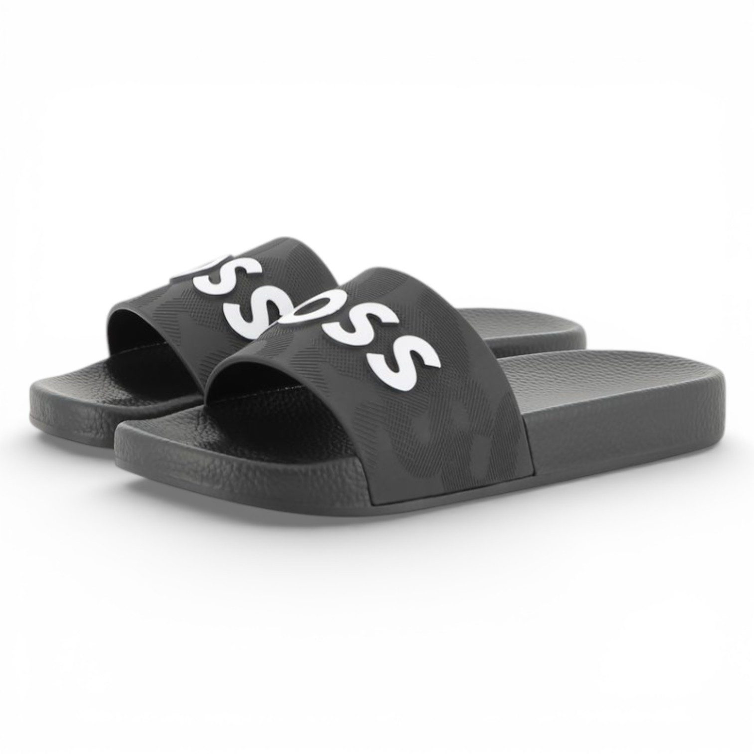 Boss Kidswear BOSS Kids Slides „Signierte Folien“ – Schwarz Badeschuh