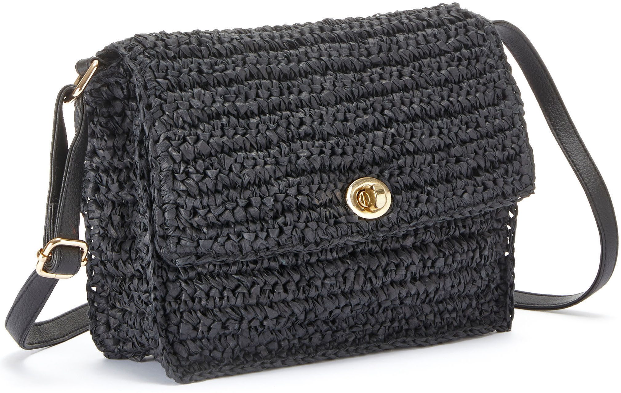 Vivance Umhängetasche Handtasche, Minibag, Henkeltasche, Bast-Optik, günstig online kaufen