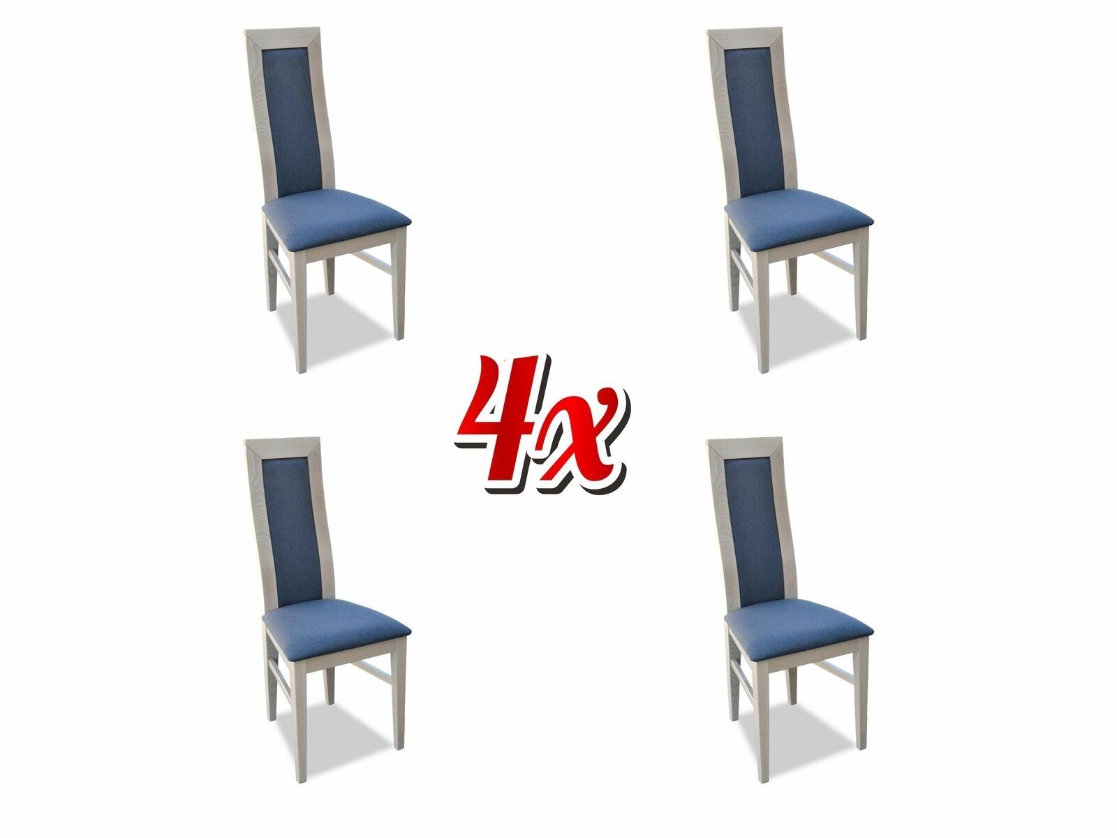 JVmoebel Stuhl, Esszimmerstuhl Italien Möbel Neu Luxus Klassische Stühle Set 4x Holz Design Neu