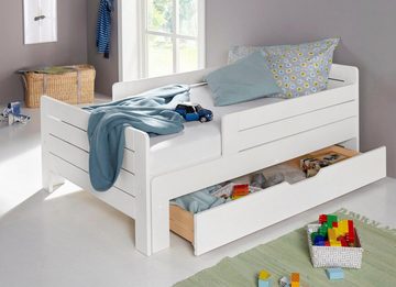 Lüttenhütt Funktionsbett "LOTTE " Bestseller! Kinderbett, Mitwachsend/ ausziehbar 140cm-200cm, zertifiziertes Massivholz