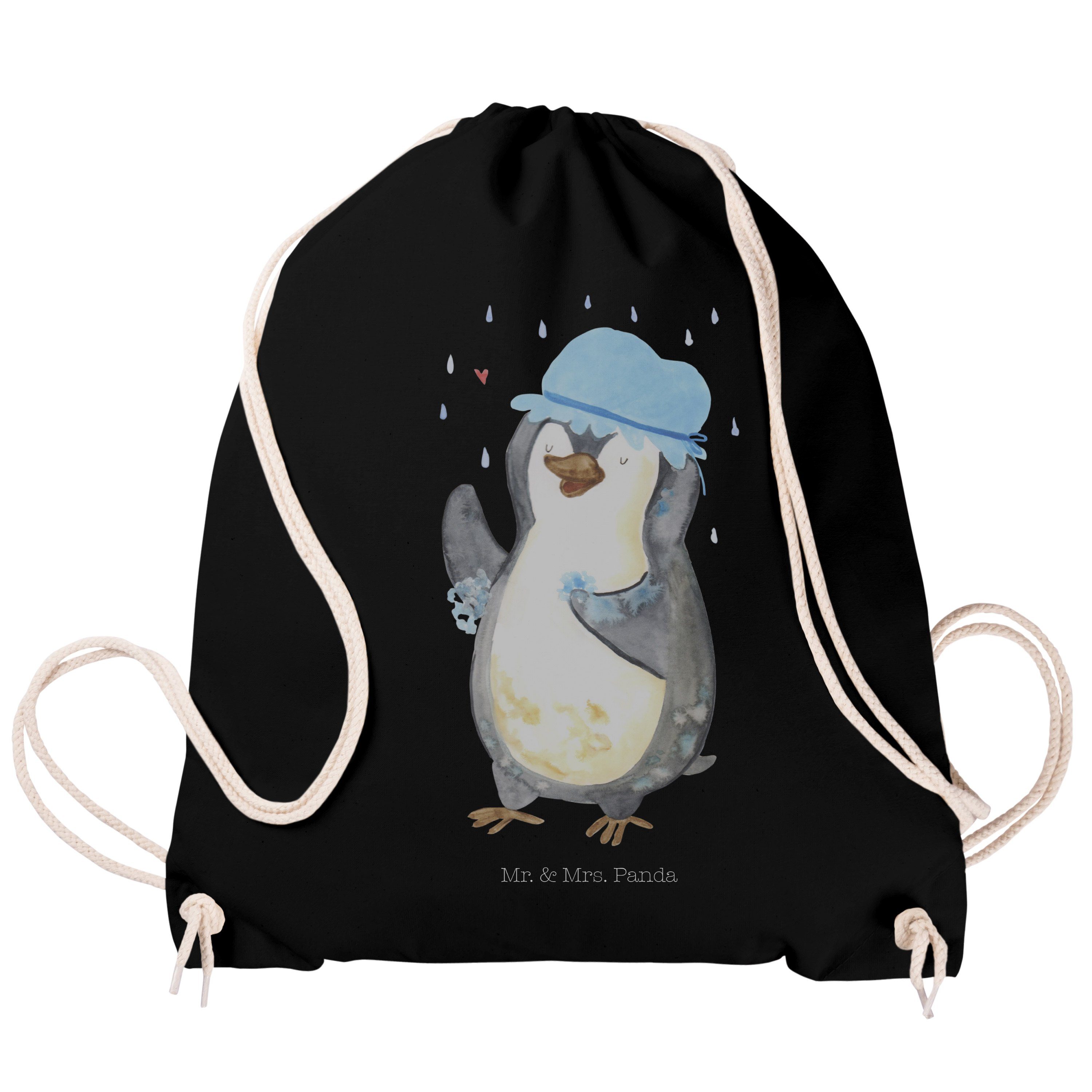 Sporttasche Tasche, Mrs. sin Mr. Pinguin duscht Schwarz Dusche, Panda Sporttasche, (1-tlg) - & - Geschenk,