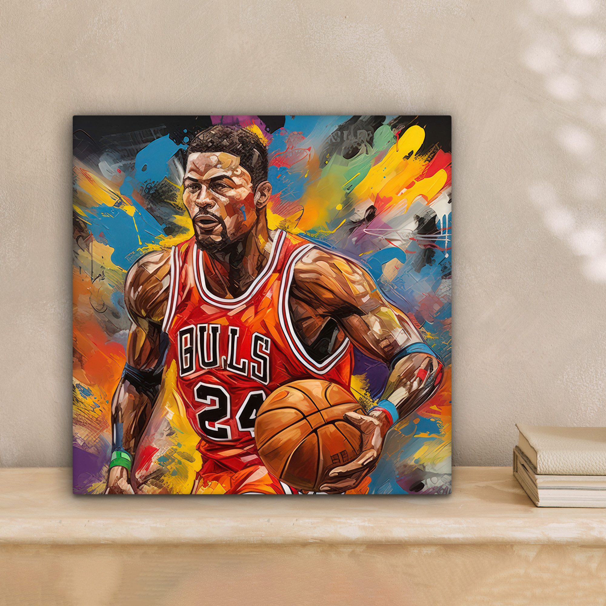 OneMillionCanvasses® Leinwandbild Basketball - Farbe - Farben - Rot, Fotodr günstig online kaufen
