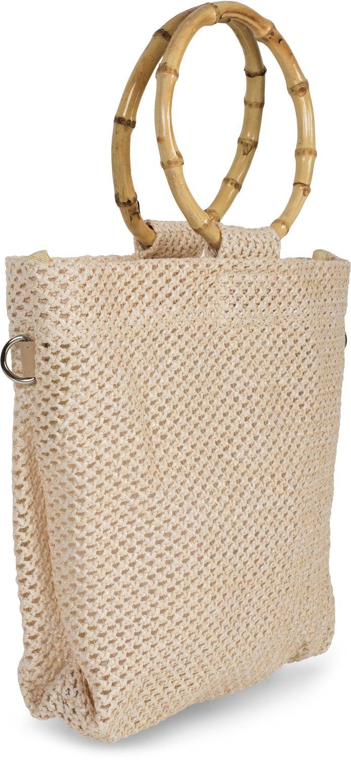 styleBREAKER Henkeltasche Henkeltasche mit Bambus Henkel günstig online kaufen
