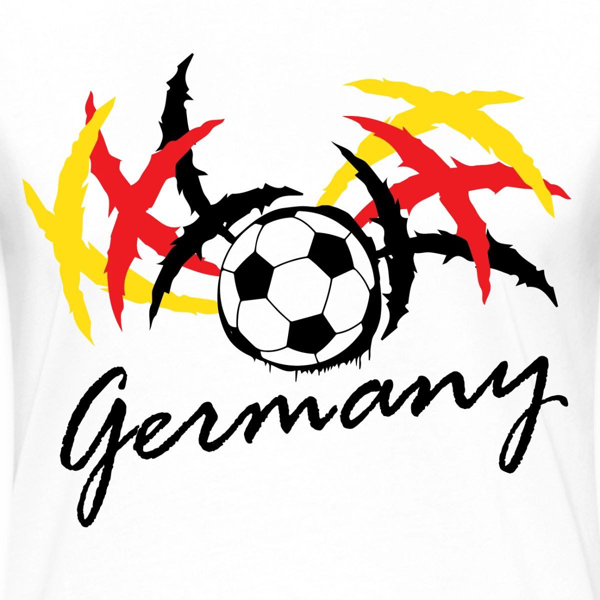 Spreadshirt T-Shirt Germany Fußball Fanlook Trikot Frauen Kontrast T-Shirt (1-tlg)