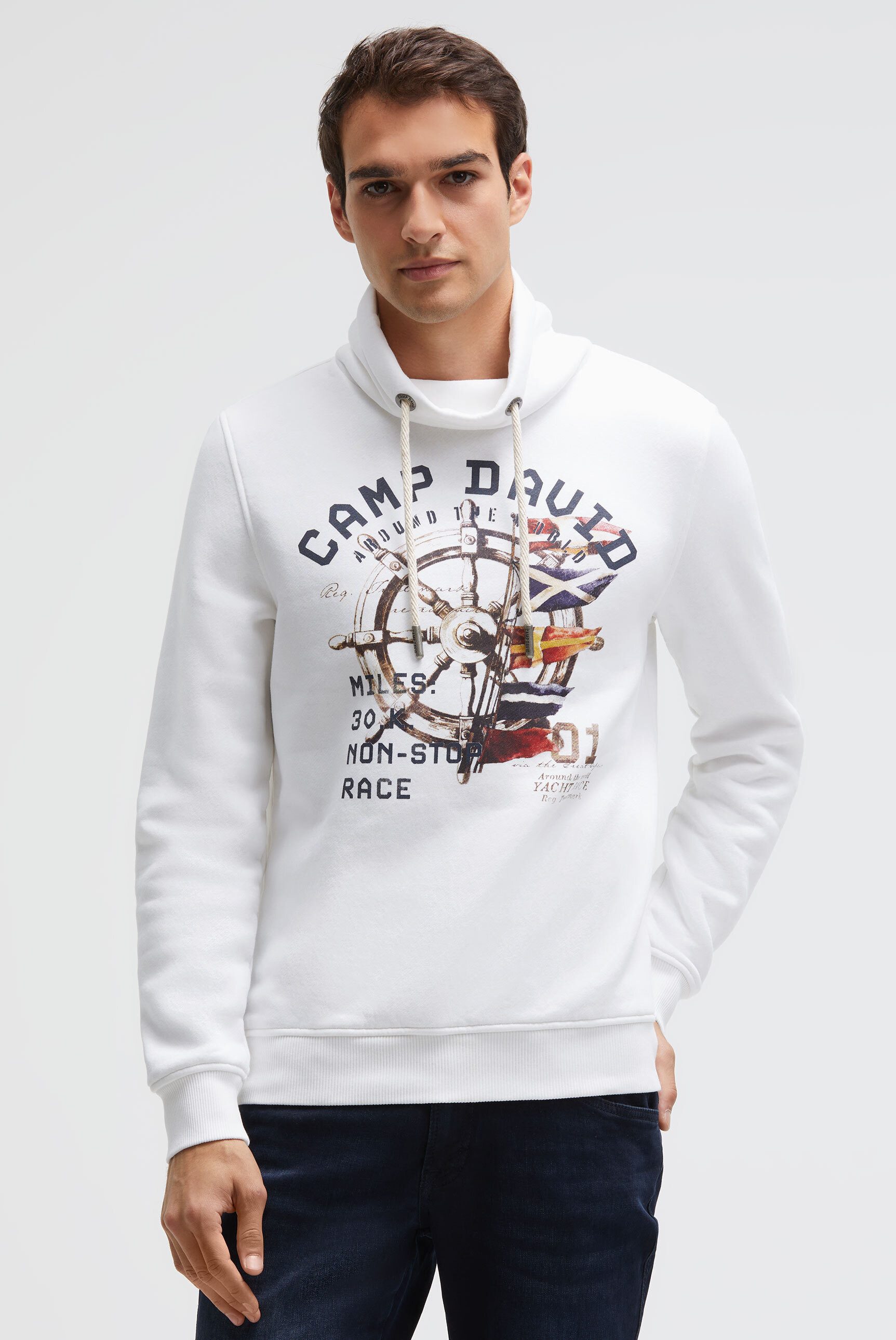CAMP DAVID Sweater mit Stehkragen