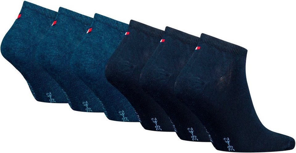 Tommy Hilfiger Sneakersocken (6-Paar) mit gekämmter Baumwolle