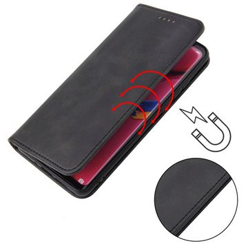H-basics Handyhülle hülle für Samsung Galaxy S9 Plus klapphülle case cover - Kartenfach, Stand Funktion, und unsichtbar Magnetverschluss