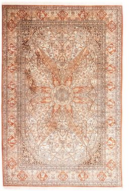 Teppich Kaschmir Seide Teppich handgeknüpft braun, morgenland, rechteckig, Höhe: 6 mm