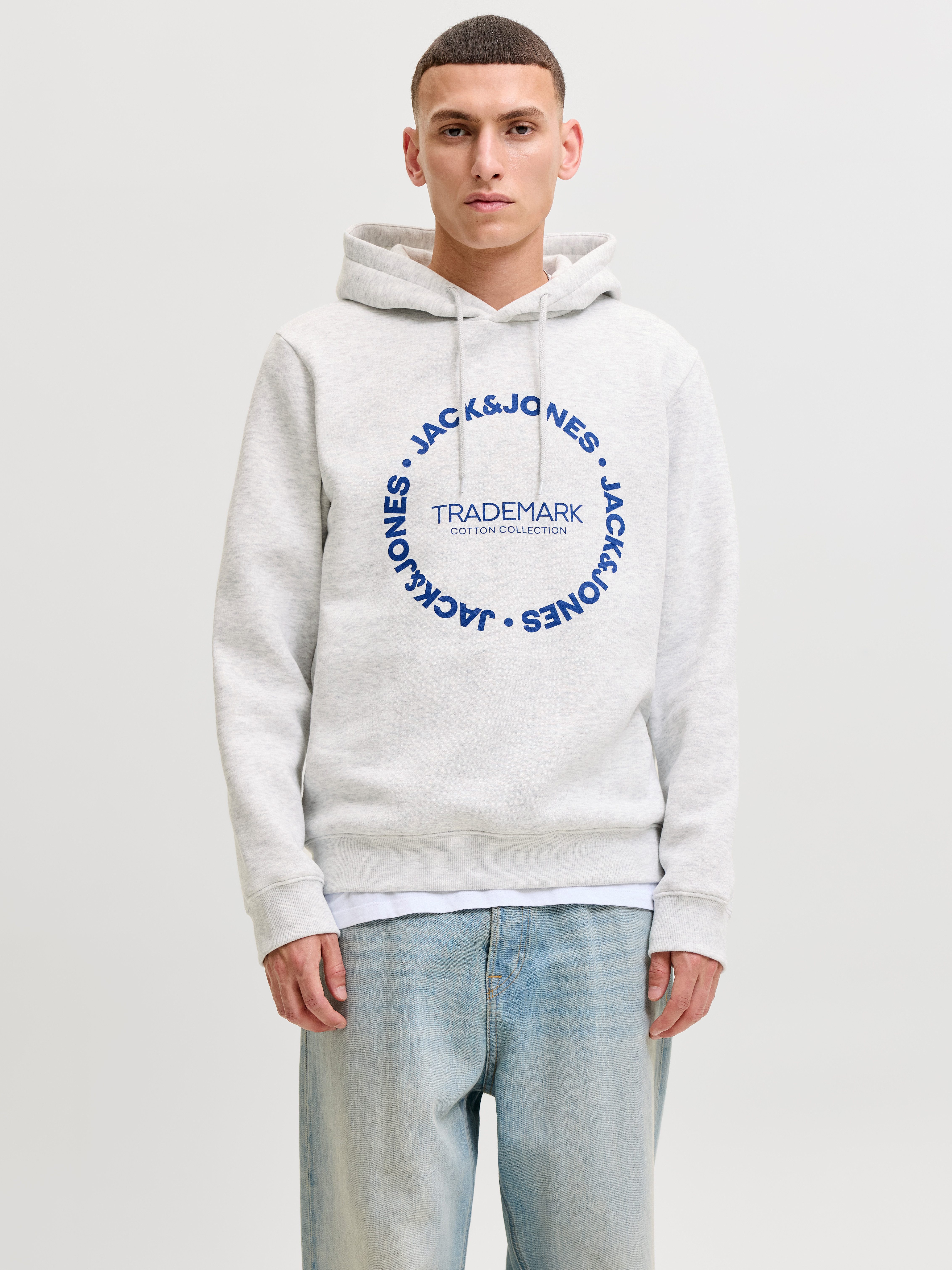 Jack & Jones Kapuzensweatshirt JJBENSON SWEAT HOOD Materialmix, regular fit