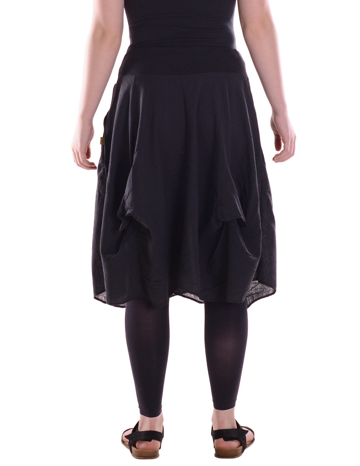 Vishes Sommerrock Damen knielanger Rock Baumwolle Vintage, Retro extra brei günstig online kaufen