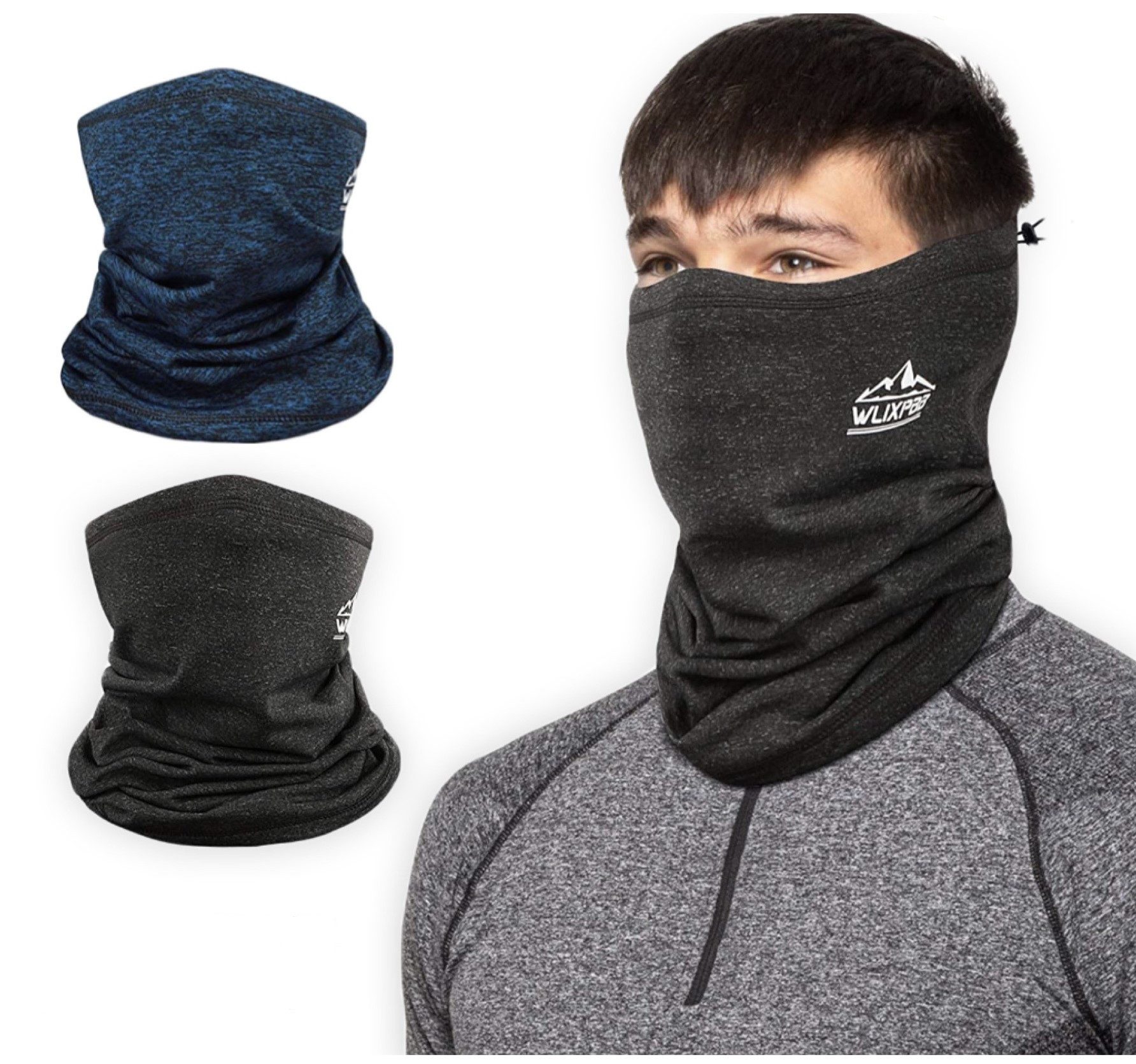 Sturmhaube Polyester Schal: Winterhalswärmer ideal für Motorrad und Sport