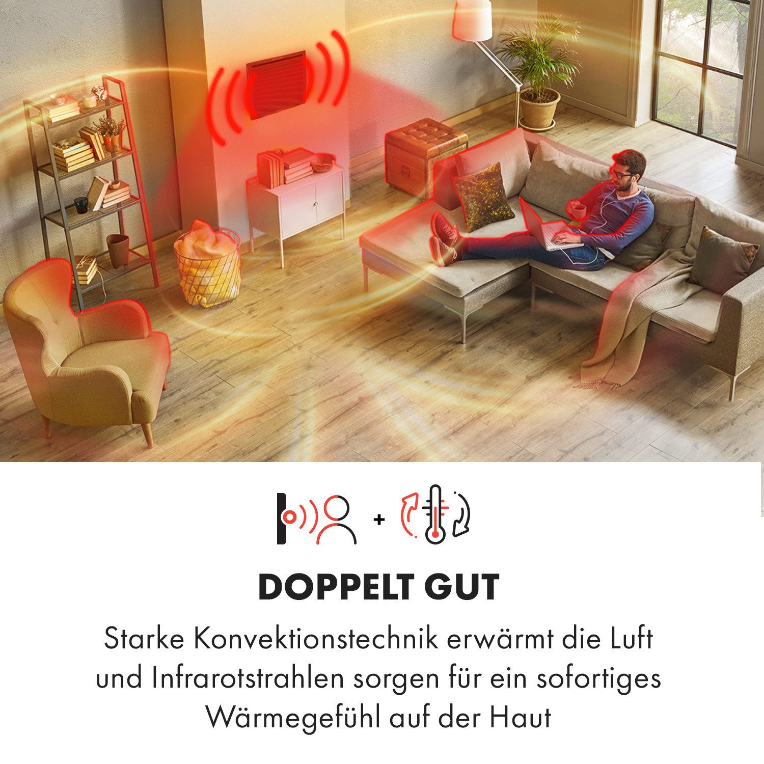 Klarstein Heizstrahler Hot Spot Slimcurve Double günstig online kaufen