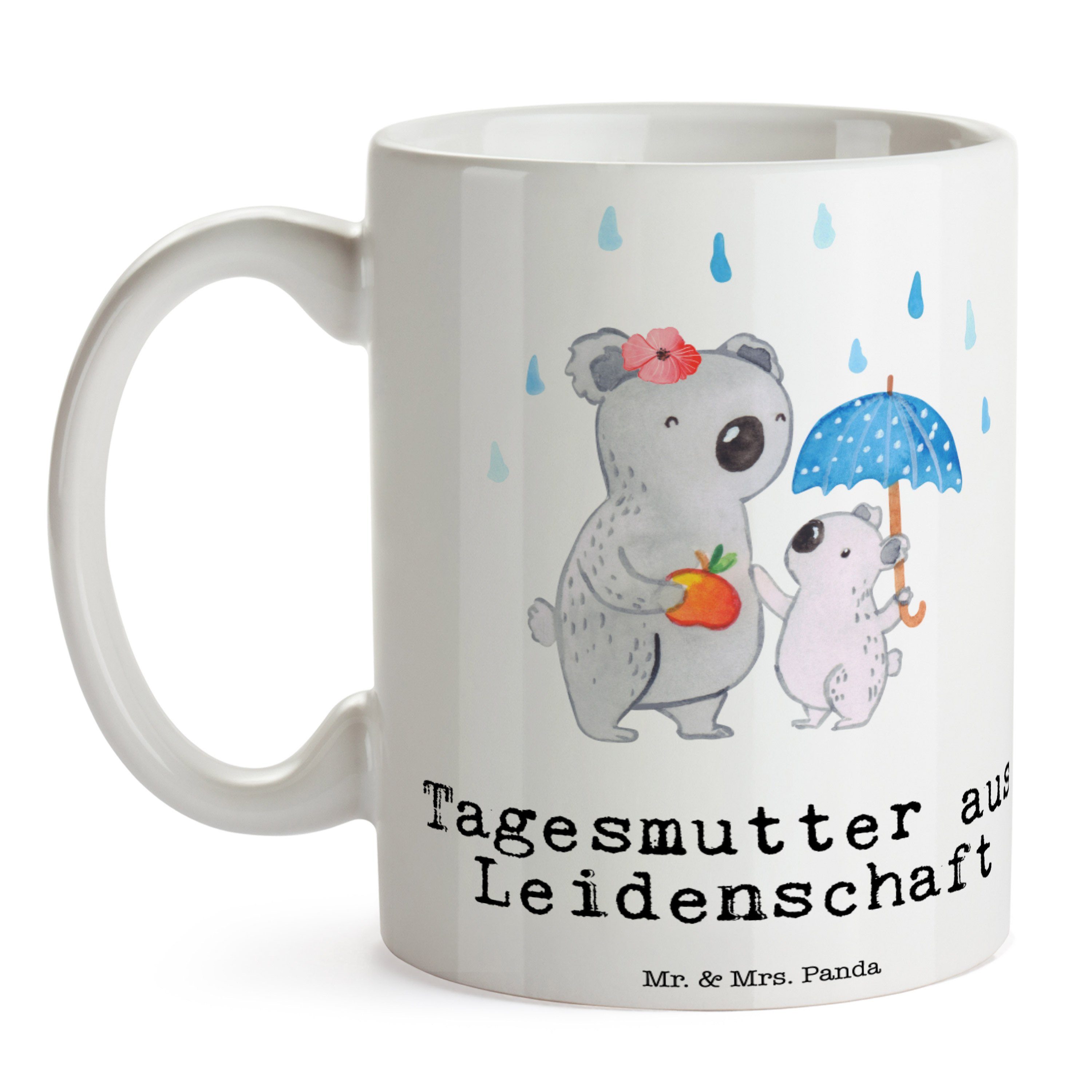 Weiß aus Tasse Sprüche, - Tasse Mrs. Teetas, Tagesmutter Panda Mr. - & Keramik Leidenschaft Geschenk,