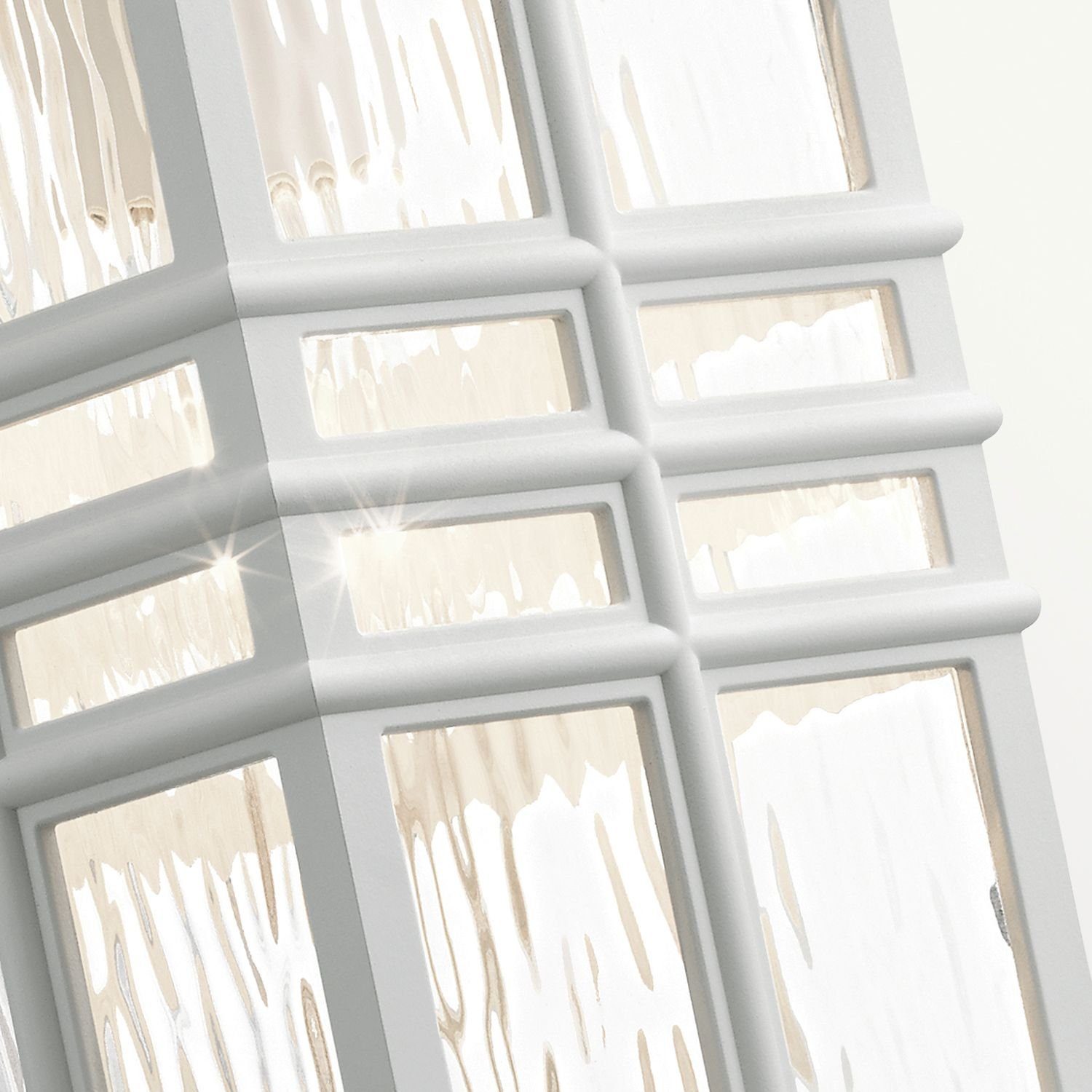 Glas Außen-Wandleuchte Rustikal ohne Außenwandleuchte Licht-Erlebnisse E27 IP44 Außenleuchte Garten Leuchtmittel, Weiß Haus LILARA,