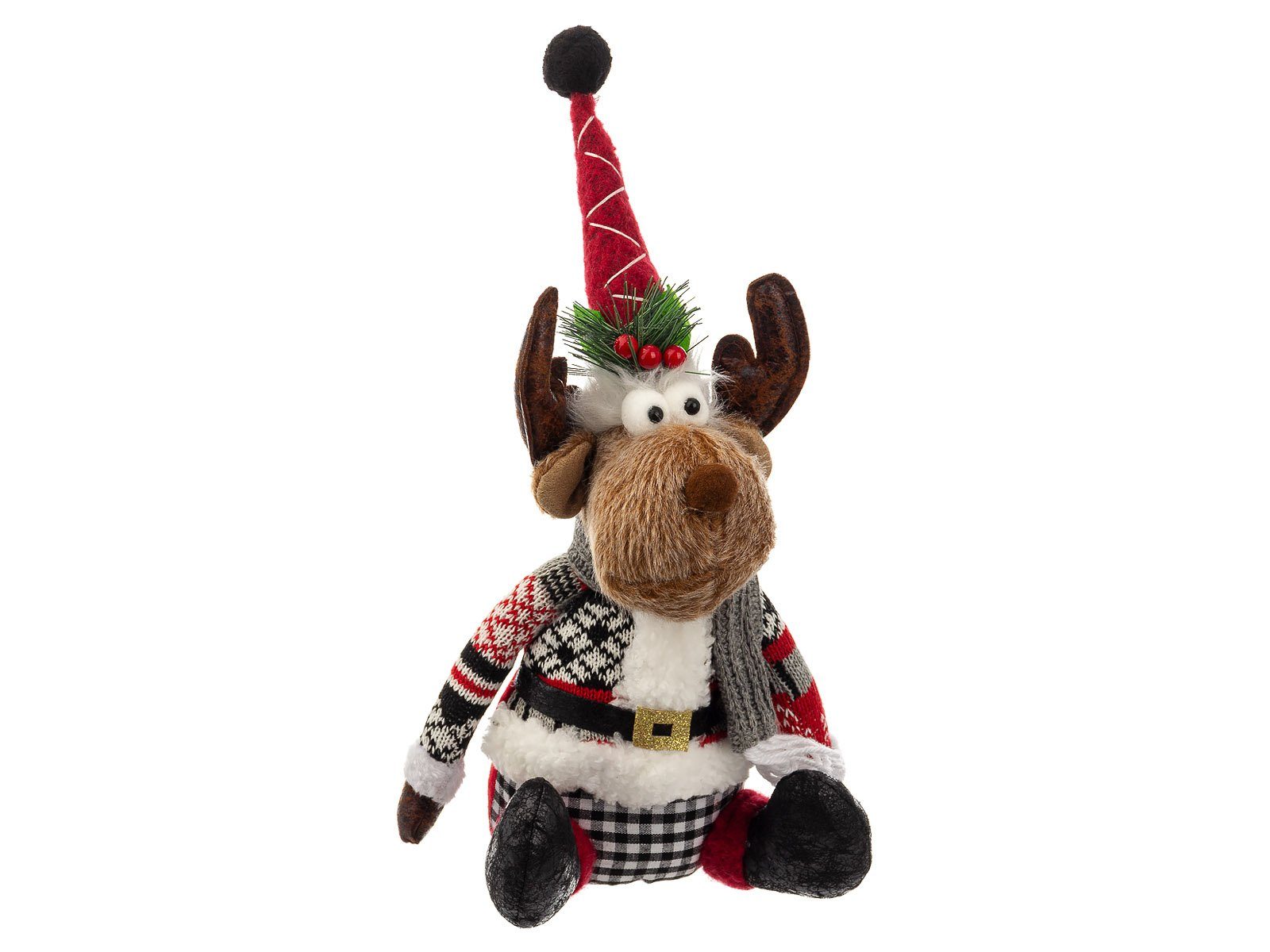 Christmas Paradise Weihnachtsfigur 46187 Elch im Weihnachtskostüm, weihnachtliche Deko