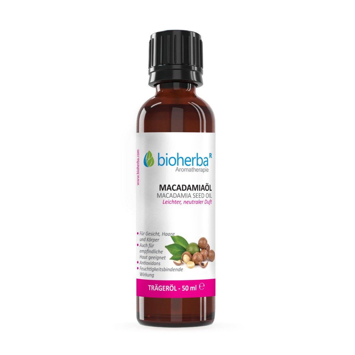 BIOHERBA R Pflege-Set Bioherba Macadamiaöl Macadamia Seed Oil Leichter, Neutraler Duft 50 ml