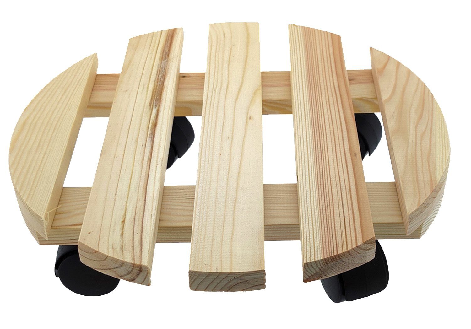 varivendo Blumentopfuntersetzer Blumenroller, rund Ø 30 cm, Kiefer, Zubehör für Blumentöpfe, Stück, 1-tlg., Blumentopfuntersetzer rollbar Pflanzenuntersetzer Gefäßroller