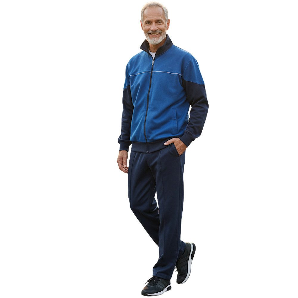 Herbold Sportswear Trainingsanzug Herren Freizeitanzug Jogginganzug (2-tlg), Sportanzug auch Kurzgrößen, Reißverschluss-Taschen, Biesennaht – Bild 5 von 5