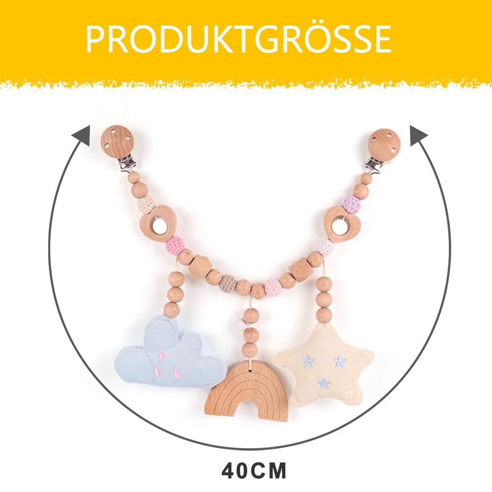 CLTYQ Kinderwagenkette Holz Baby, Kinderwagenkette, Kinderwagen Spielzeug M günstig online kaufen