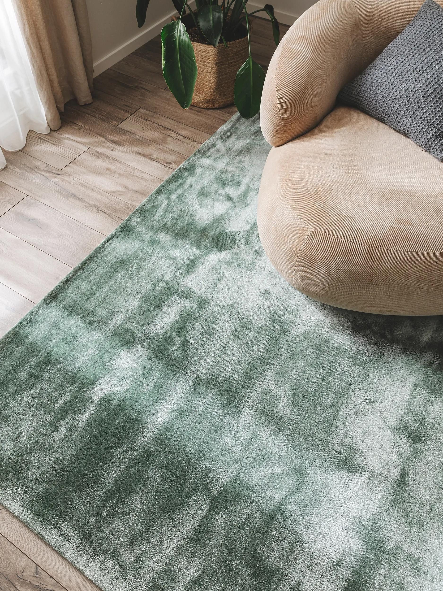 benuta Teppich Nela, rechteckig, Höhe: 6 mm, Viskoseteppich,Teppich Wohnzimmer, Schlafzimmer, Esszimmer, Flur, Cozy