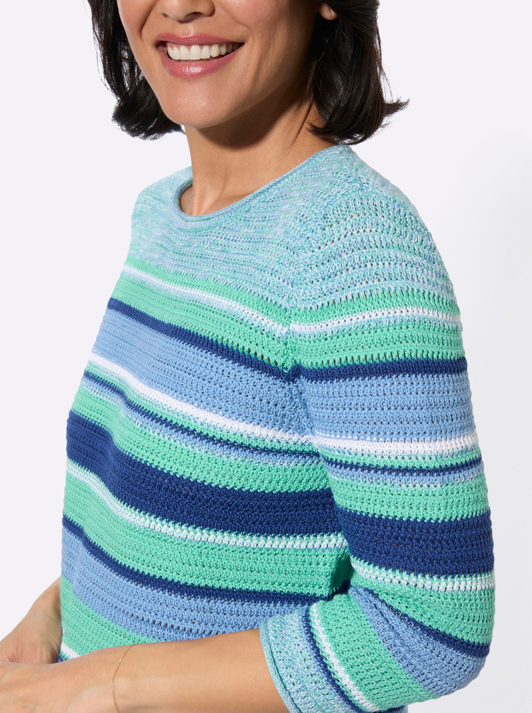 Witt Strickpullover Rundhals-Pullover 3/4-Arm Jersey
