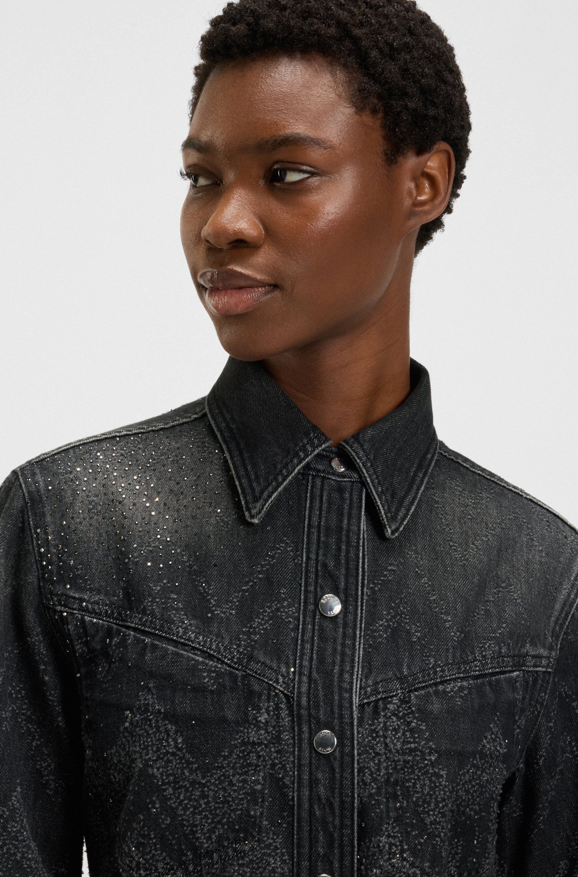BOSS ORANGE Hemdbluse SHIRT LS 1.0 Premium Damenmode in verkürzter Länge, m günstig online kaufen