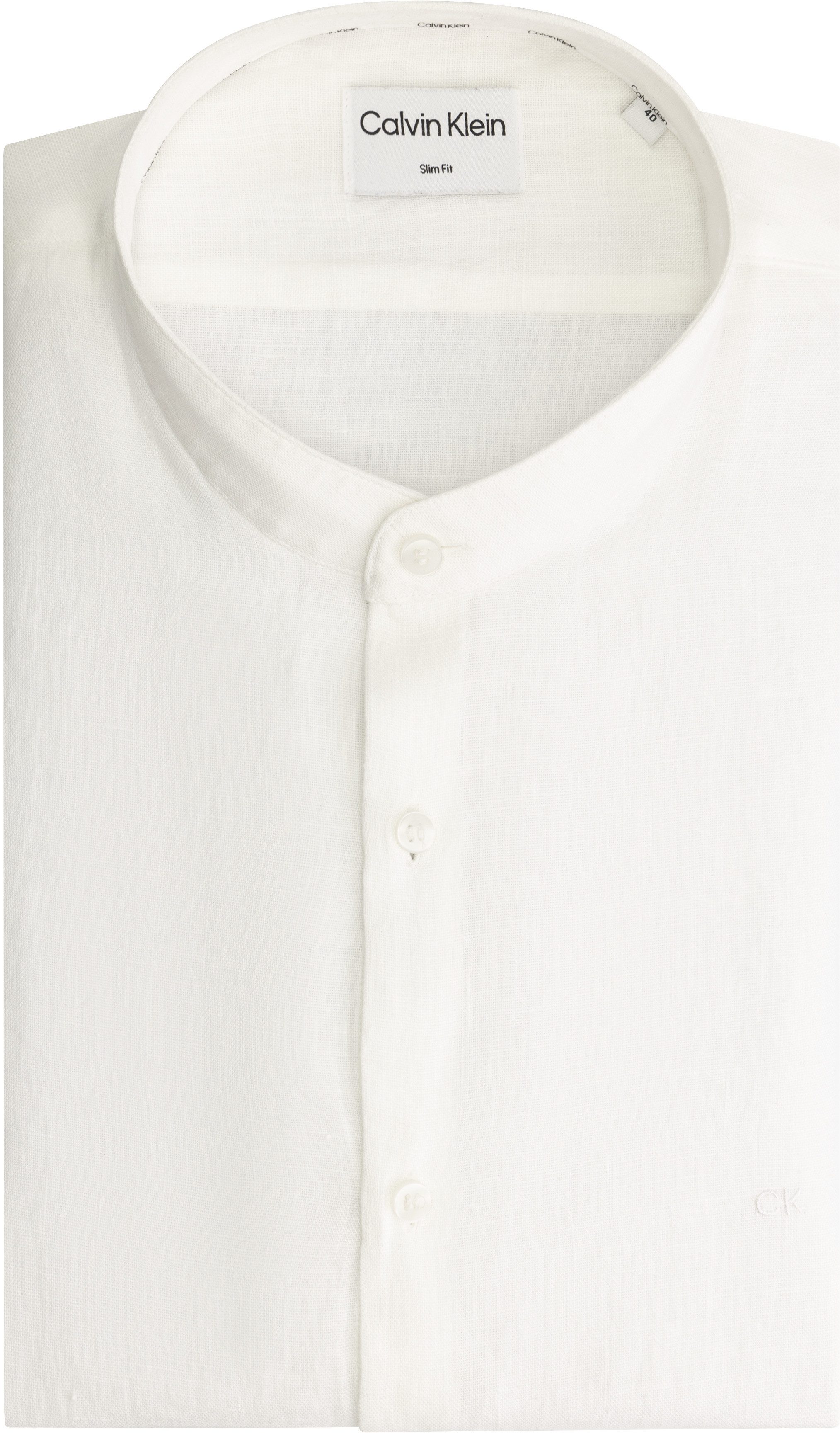 Calvin Klein Leinenhemd LINEN STANDUP COLLAR günstig online kaufen