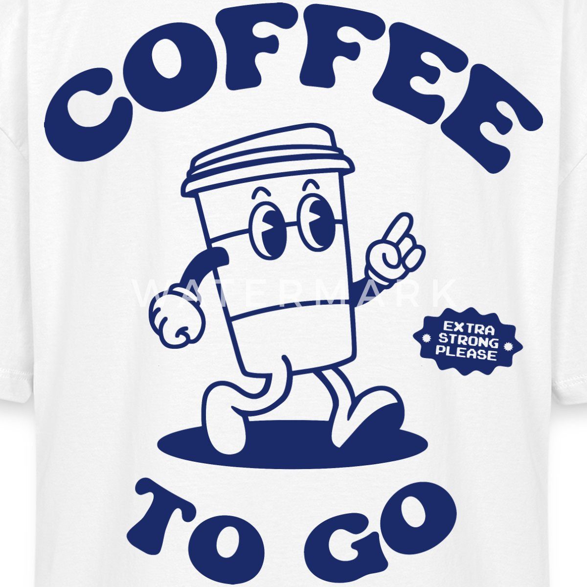 Spreadshirt T-Shirt Coffee To Go Illustration Retro Boxy Shirt Damen (1-tlg)