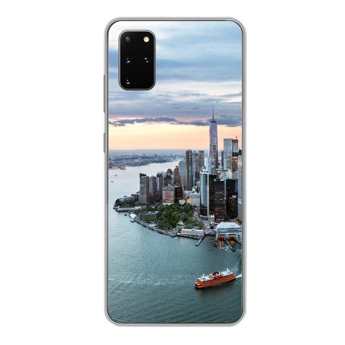 MuchoWow Handyhülle Luftaufnahme von New York Phone Case Handyhülle Samsung Galaxy S20 Plus Silikon Schutzhülle
