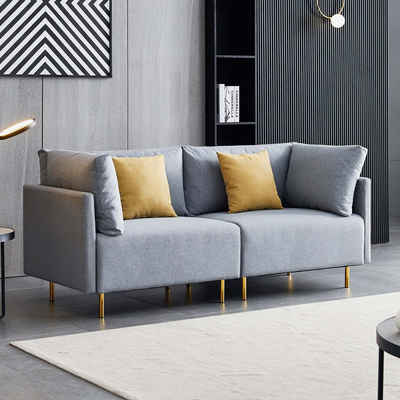 LBF 2-Sitzer »Phalaenopsis-2,Mit Kopfkissen«, Modern Sofa,Beine aus Metall,Zweisitzer Couch,Breite 188 cm