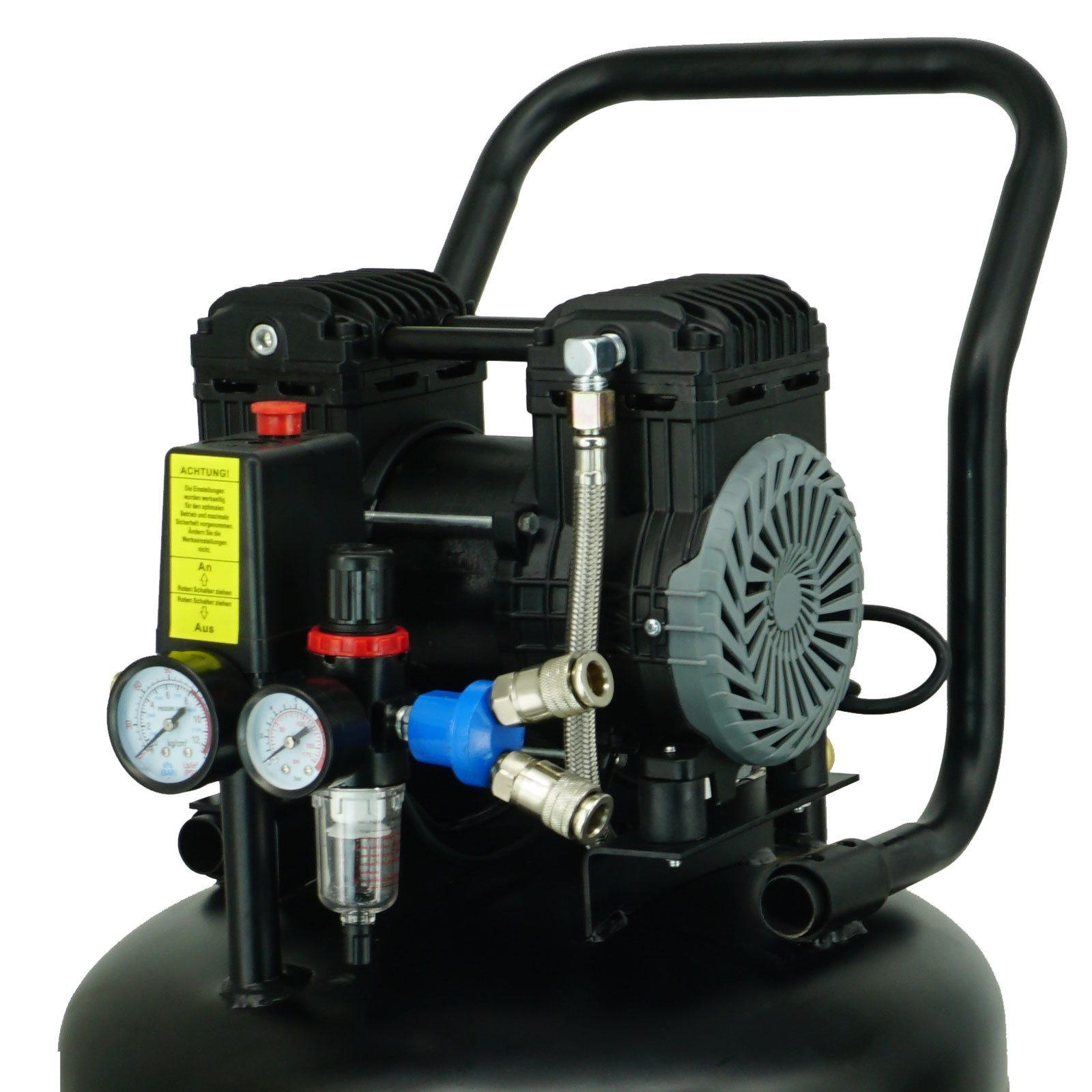 TRUTZHOLM Kompressor Silent Flüsterkompressor 36L vertikal leise 900 W, 8 bar inkl. Zubehör, max. 8 bar, 36 l, Artikel, Mobilität & Bedienkomfort,Leiser Betrieb