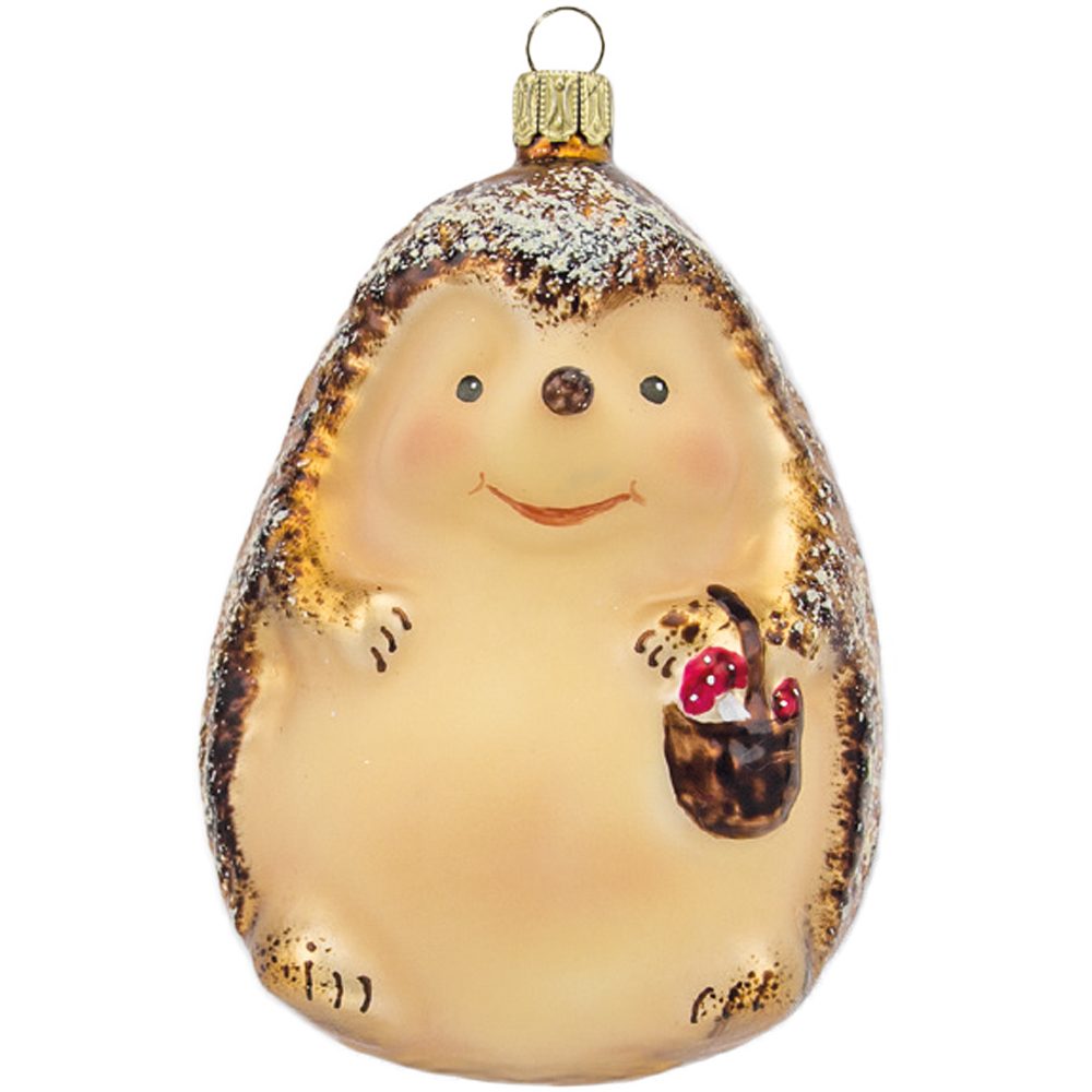 Thüringer Glasdesign Christbaumschmuck Igel (1-tlg), mundgeblasen, handbemalt